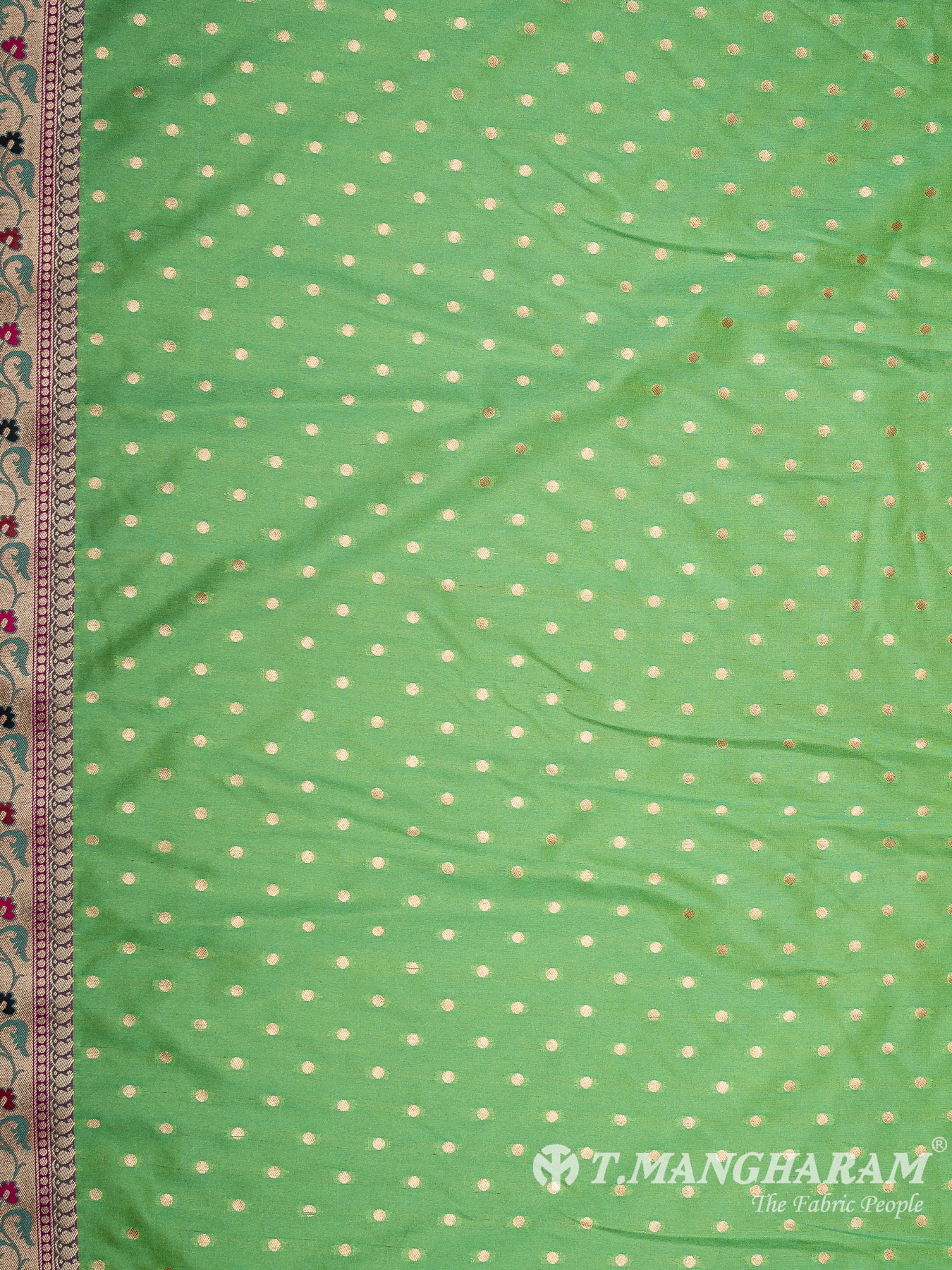 Green Banaras Fabric - EC11943