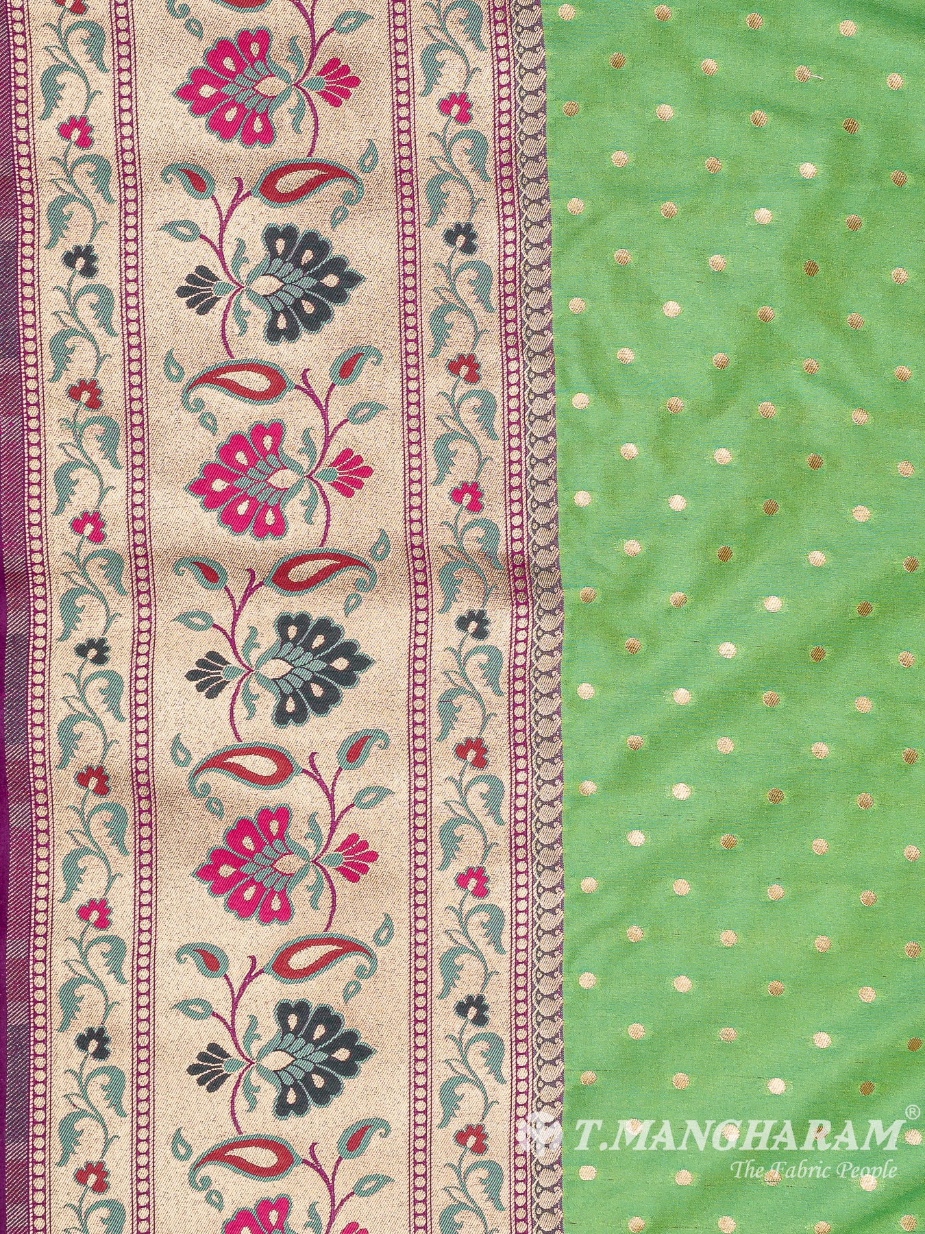 Green Banaras Fabric - EC11943