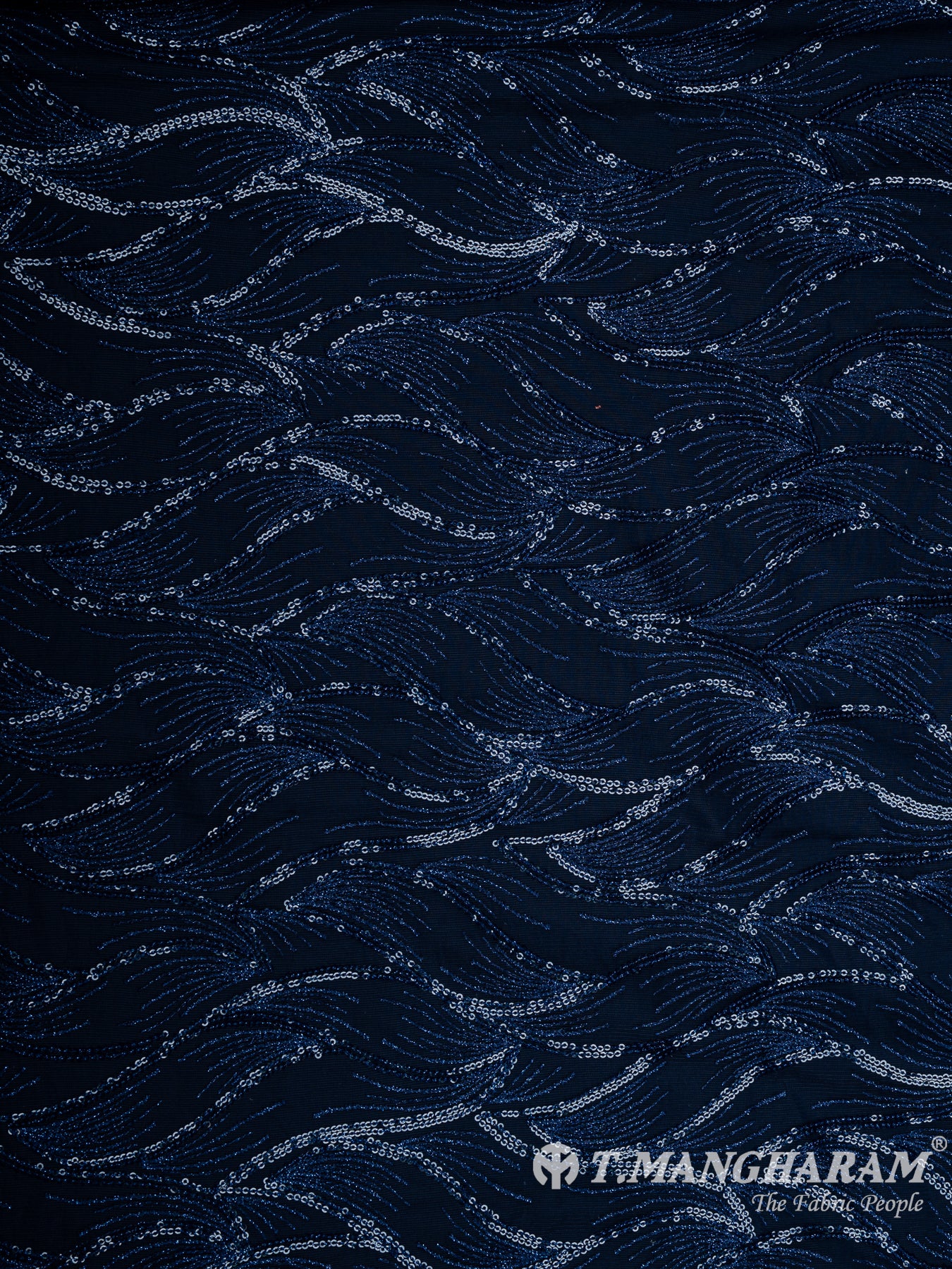 Blue Fancy Net Fabric - EC11974