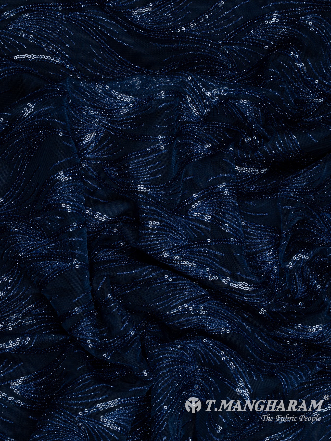 Blue Fancy Net Fabric - EC11974