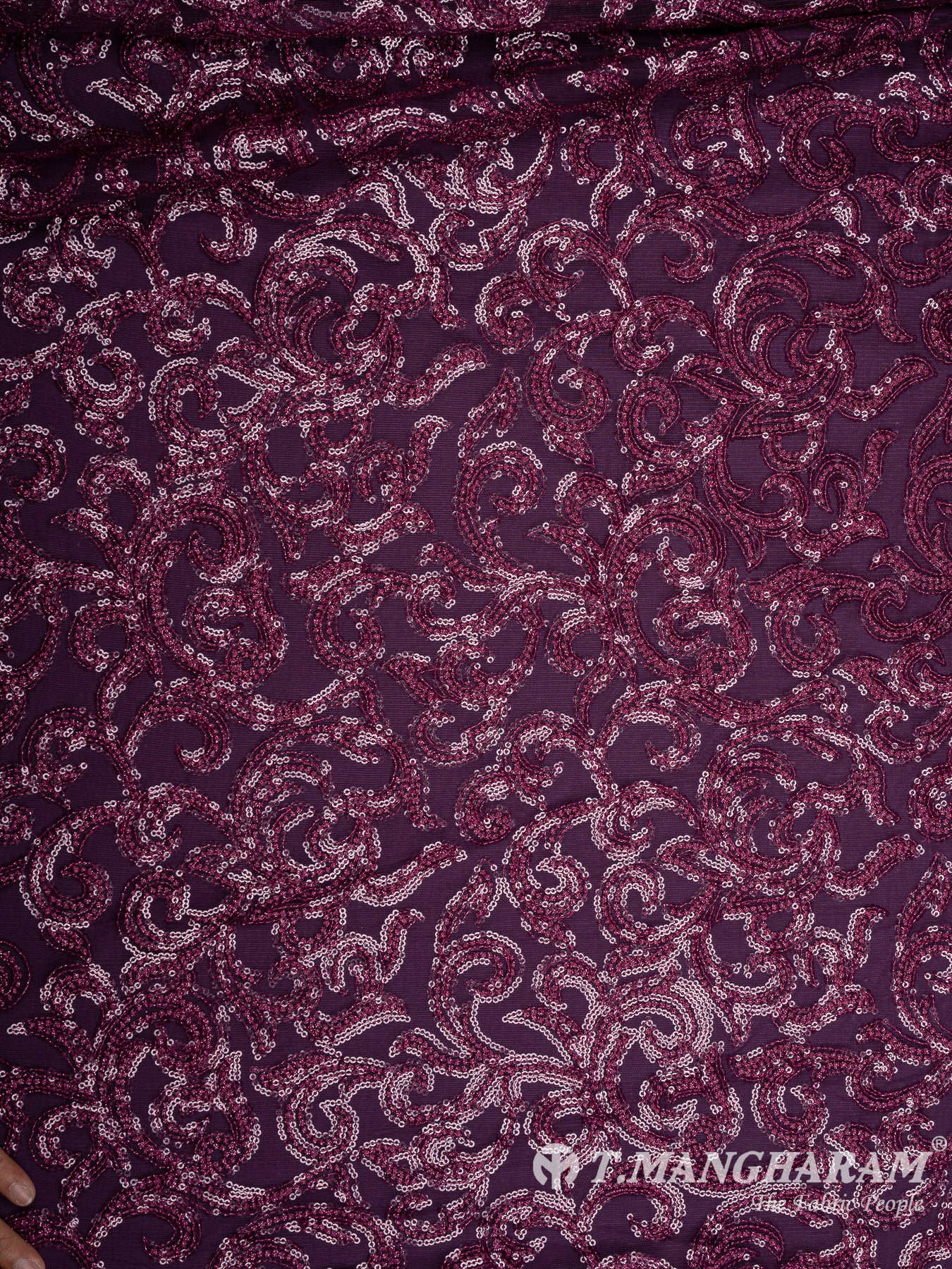 Purple Fancy Net Fabric - EB9026