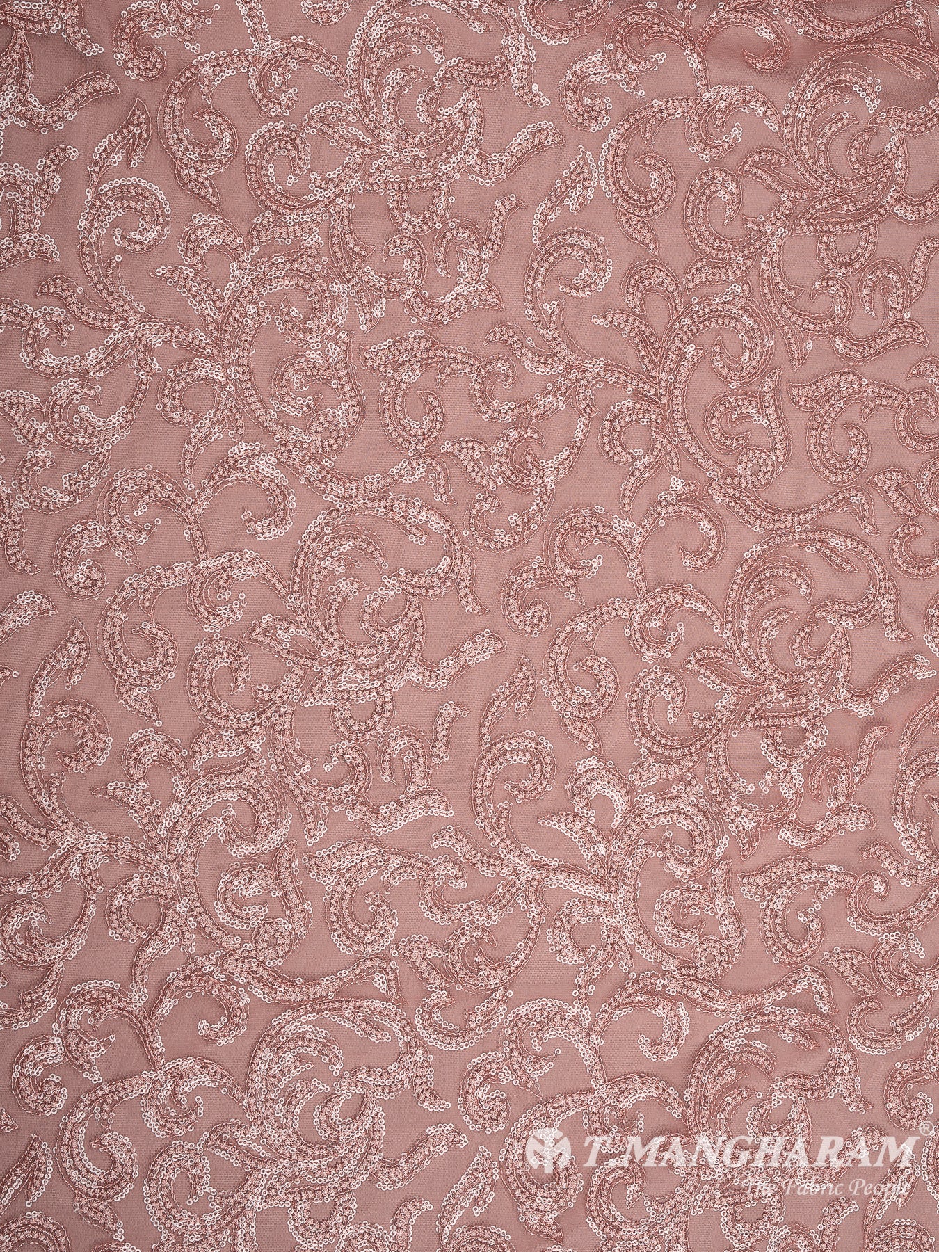 Peach Fancy Net Fabric - EB9030