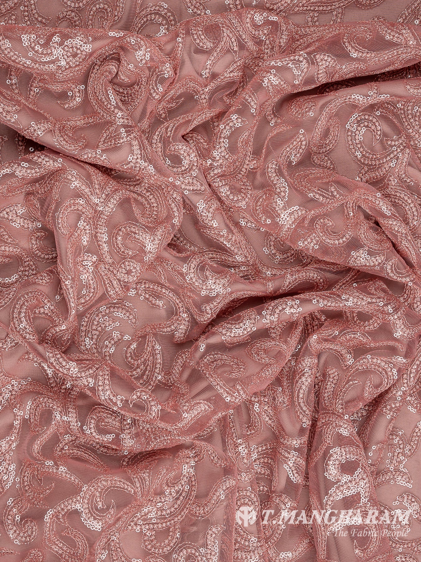 Peach Fancy Net Fabric - EB9030