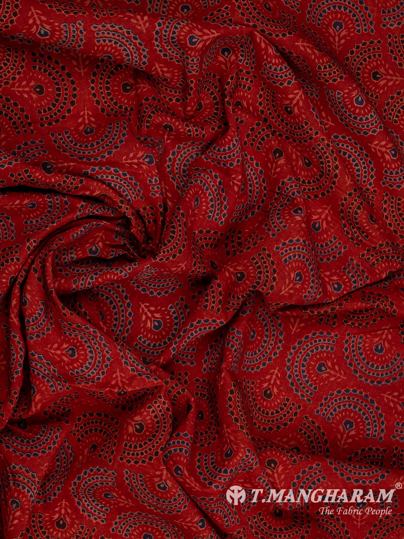 Maroon Cotton Fabric - EC12090