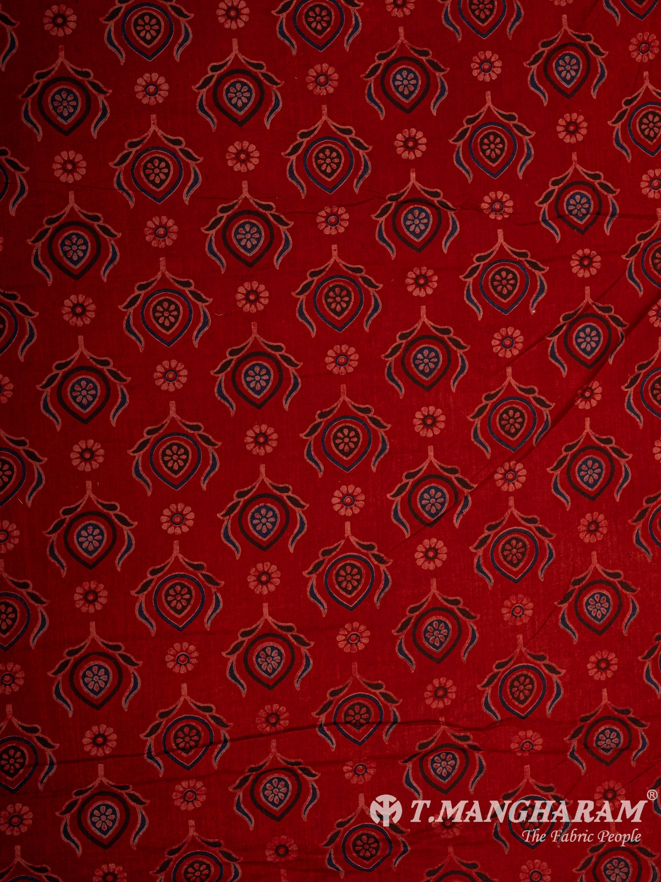 Maroon Cotton Fabric - EC12099