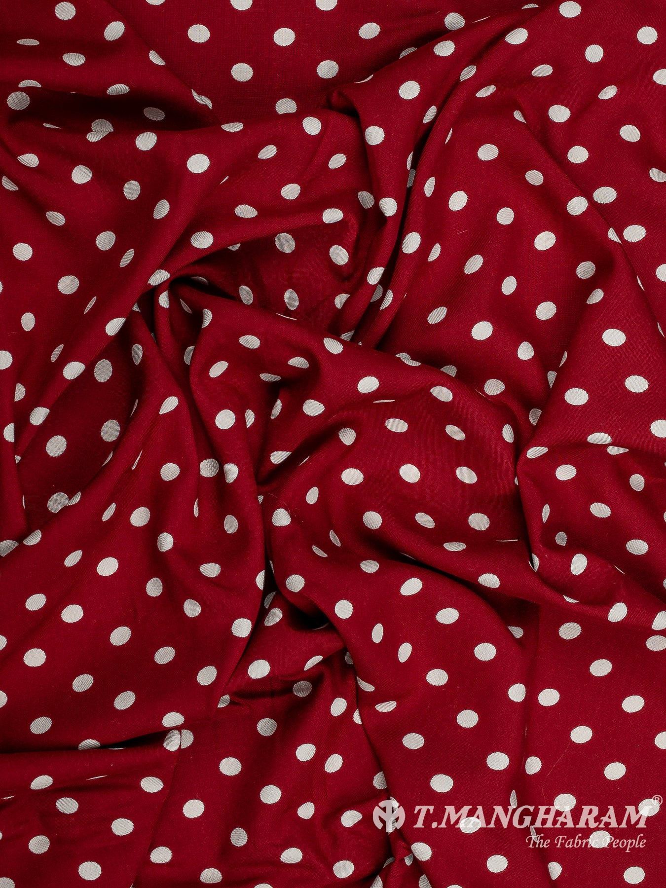 Maroon Cotton Rayon Fabric - EB9277