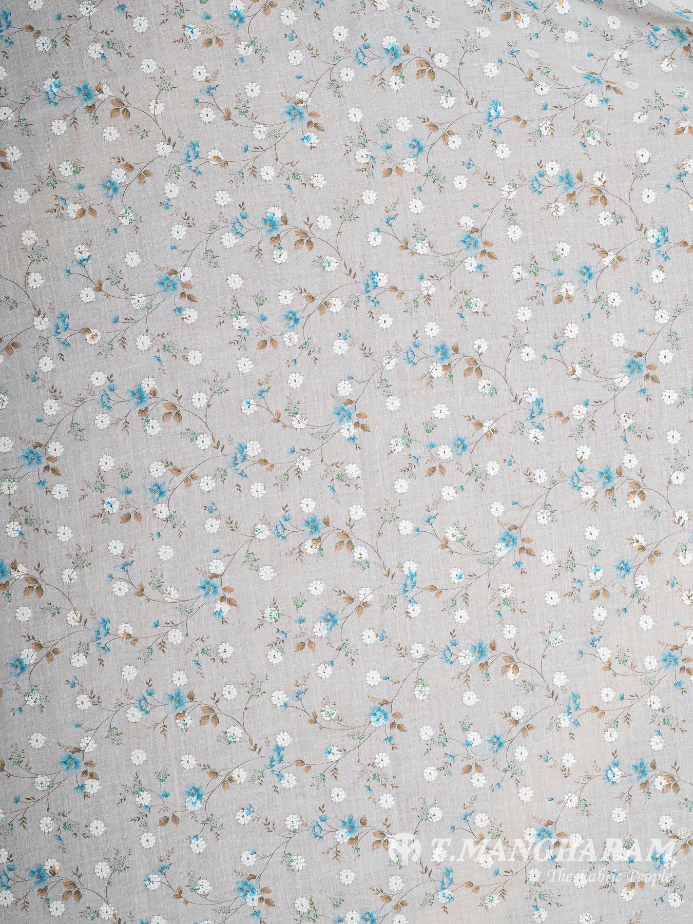 White Cotton Embroidery Fabric - EB9253