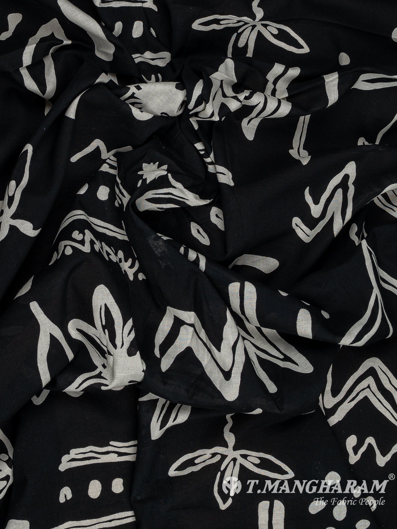 Black Cotton Fabric - EC12122