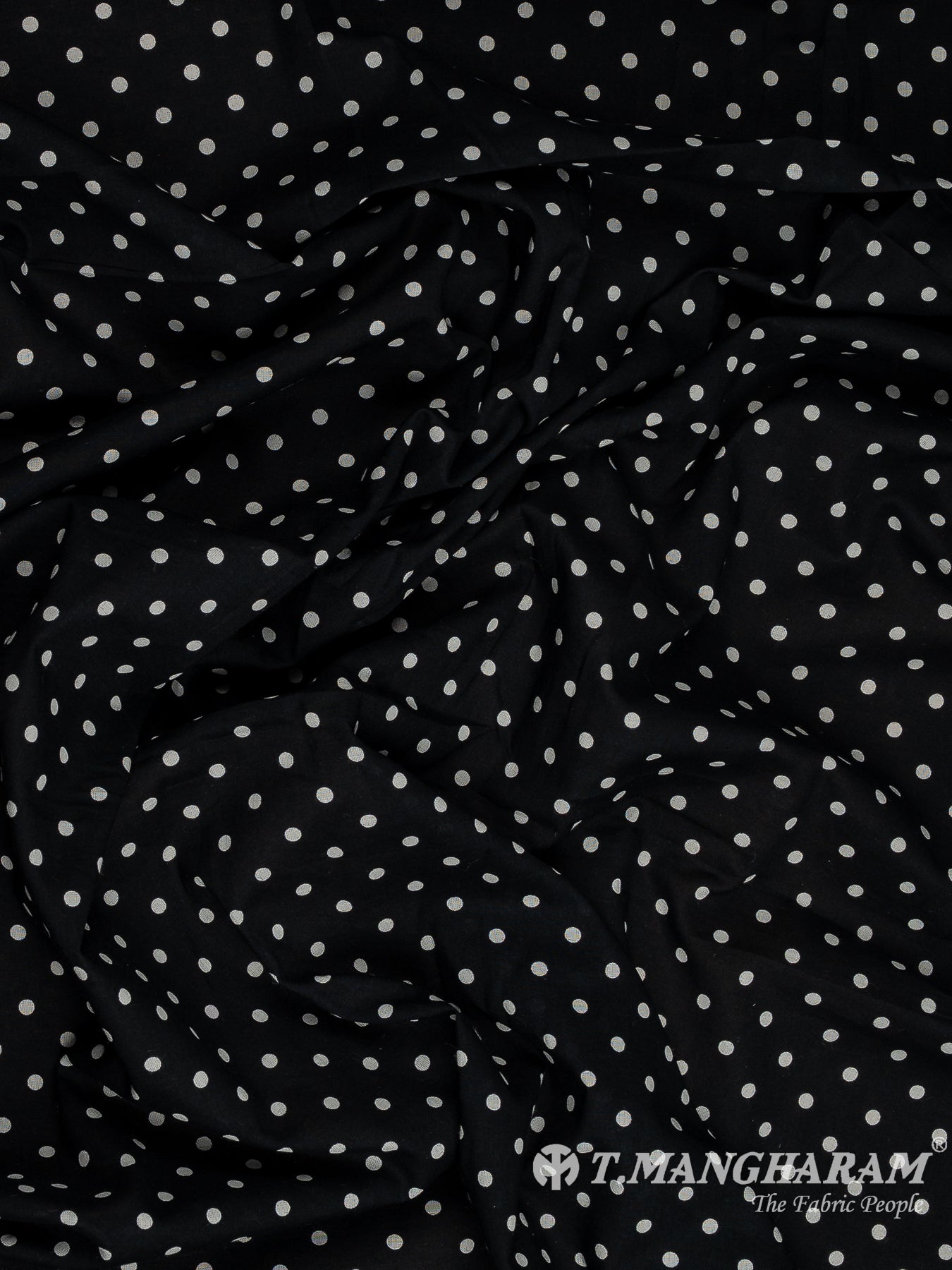 Black Cotton Rayon Fabric - EC12120