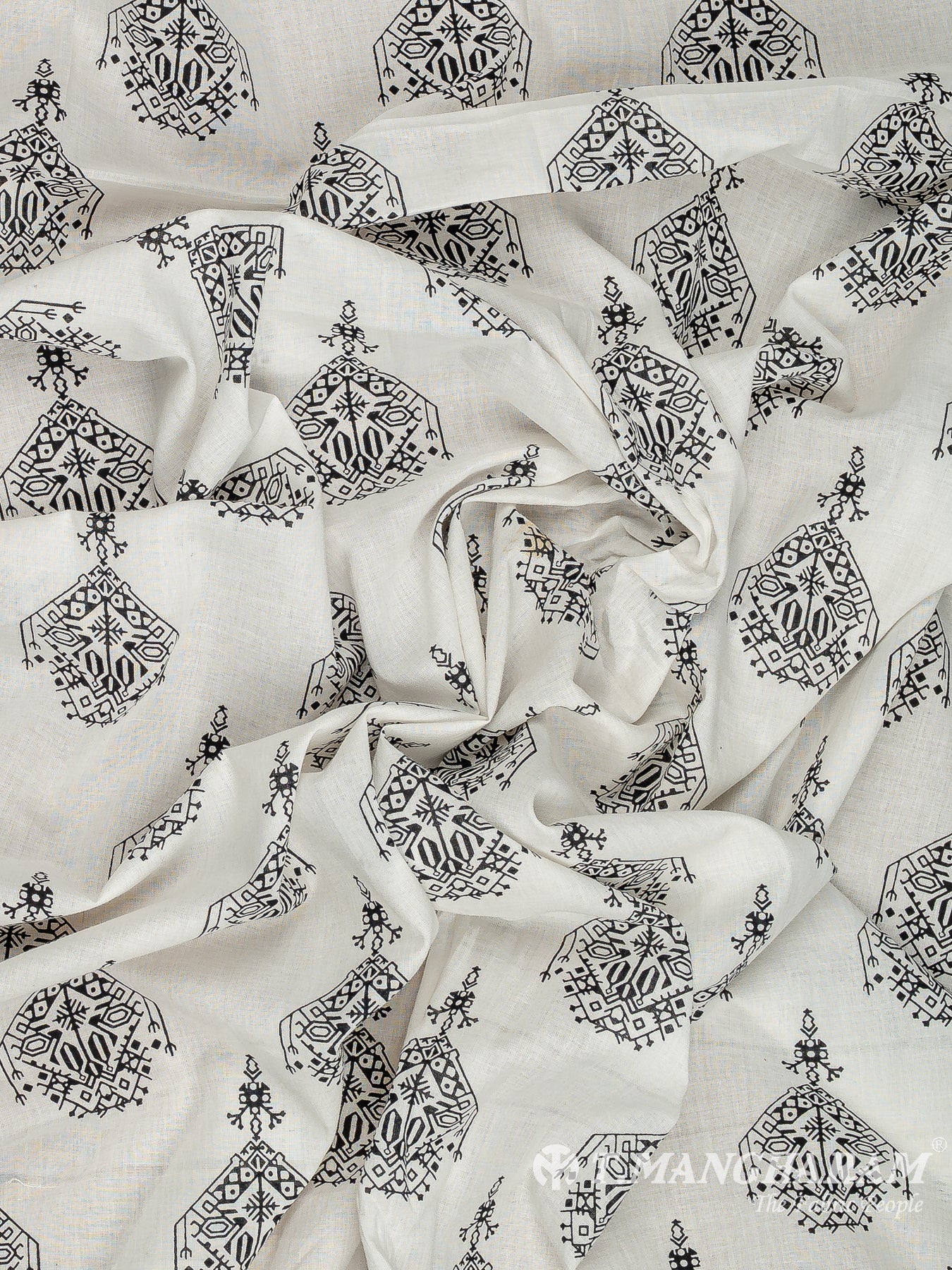 White Cotton Fabric - EC12125