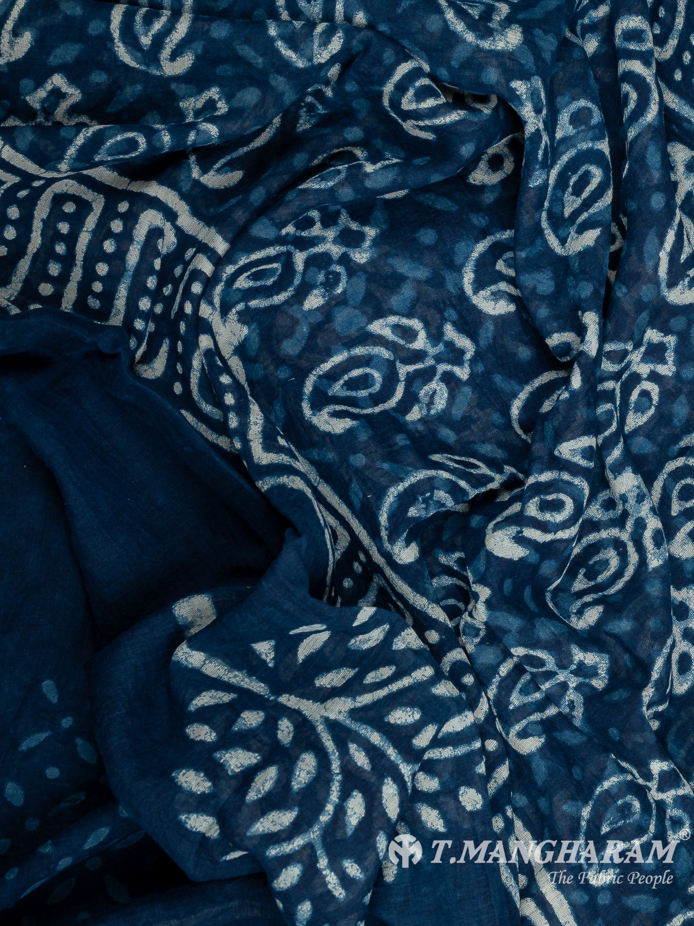Blue Cotton Chudidhar Fabric Set - EH1878