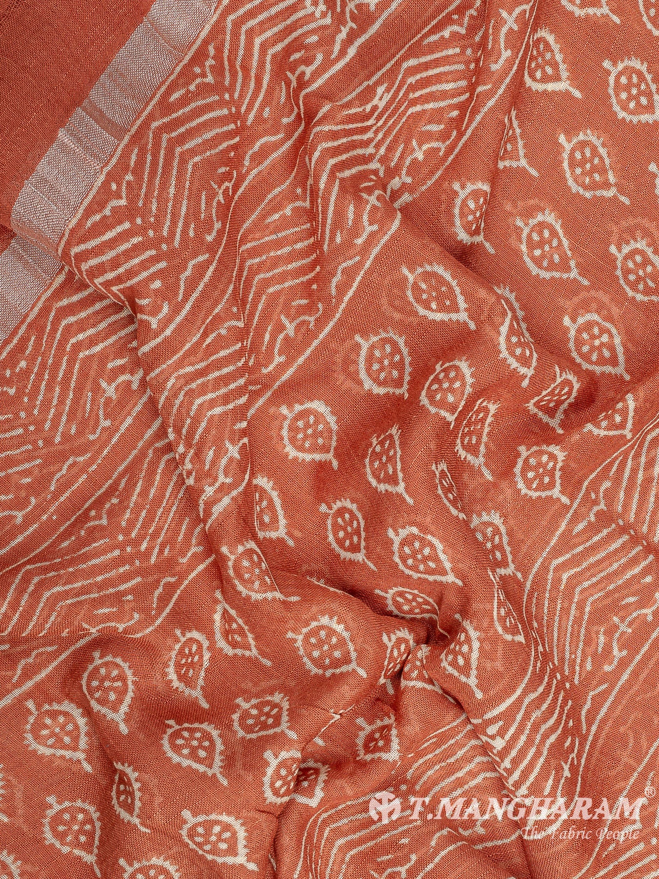 Orange Cotton Chudidhar Fabric Set - EH1931