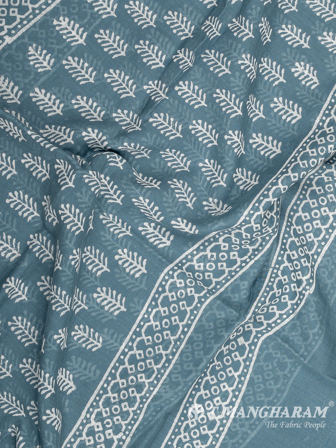 Blue Cotton Chudidhar Fabric Set - EH1851