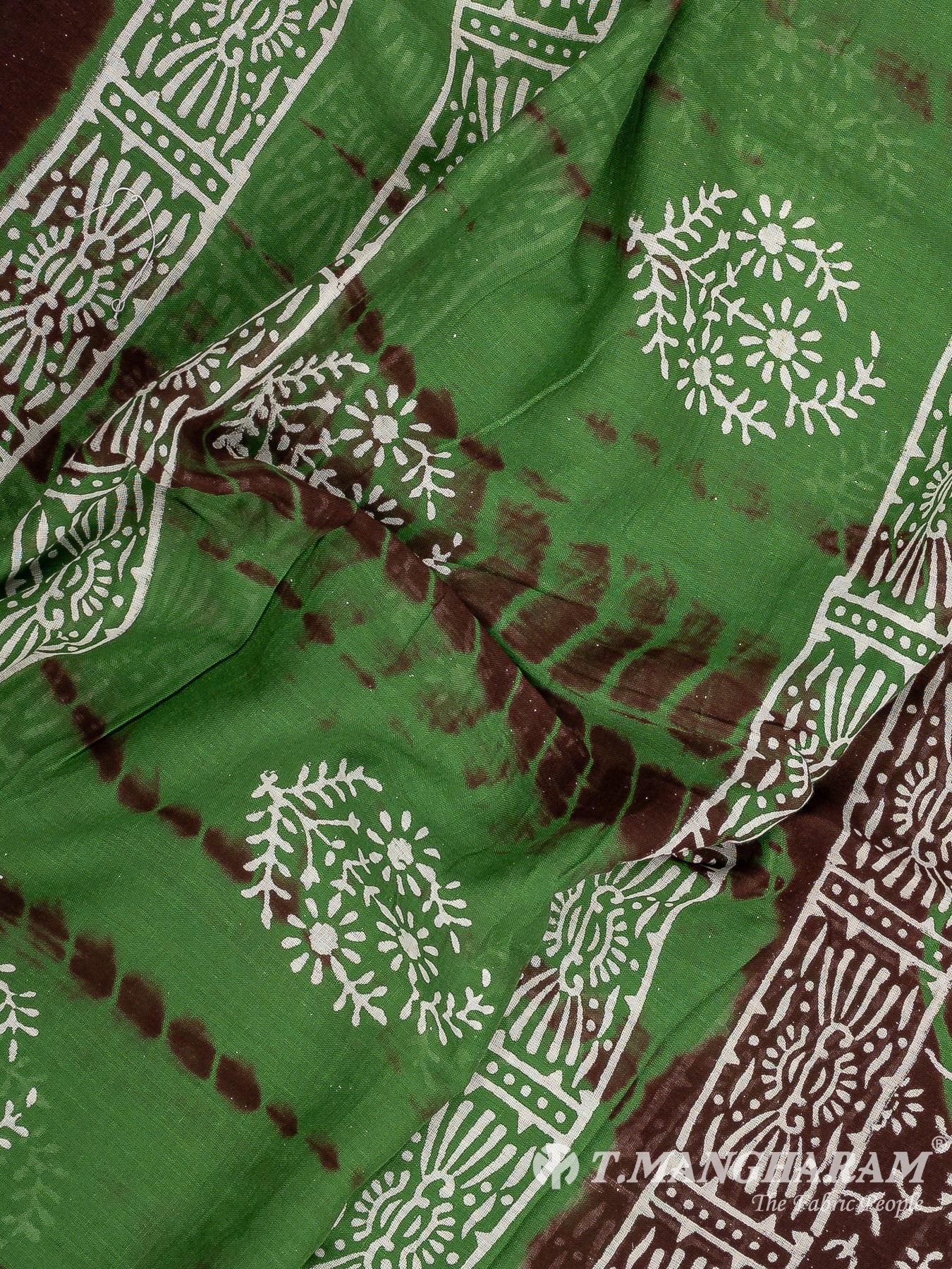 Green Cotton Chudidhar Fabric Set - EH1885