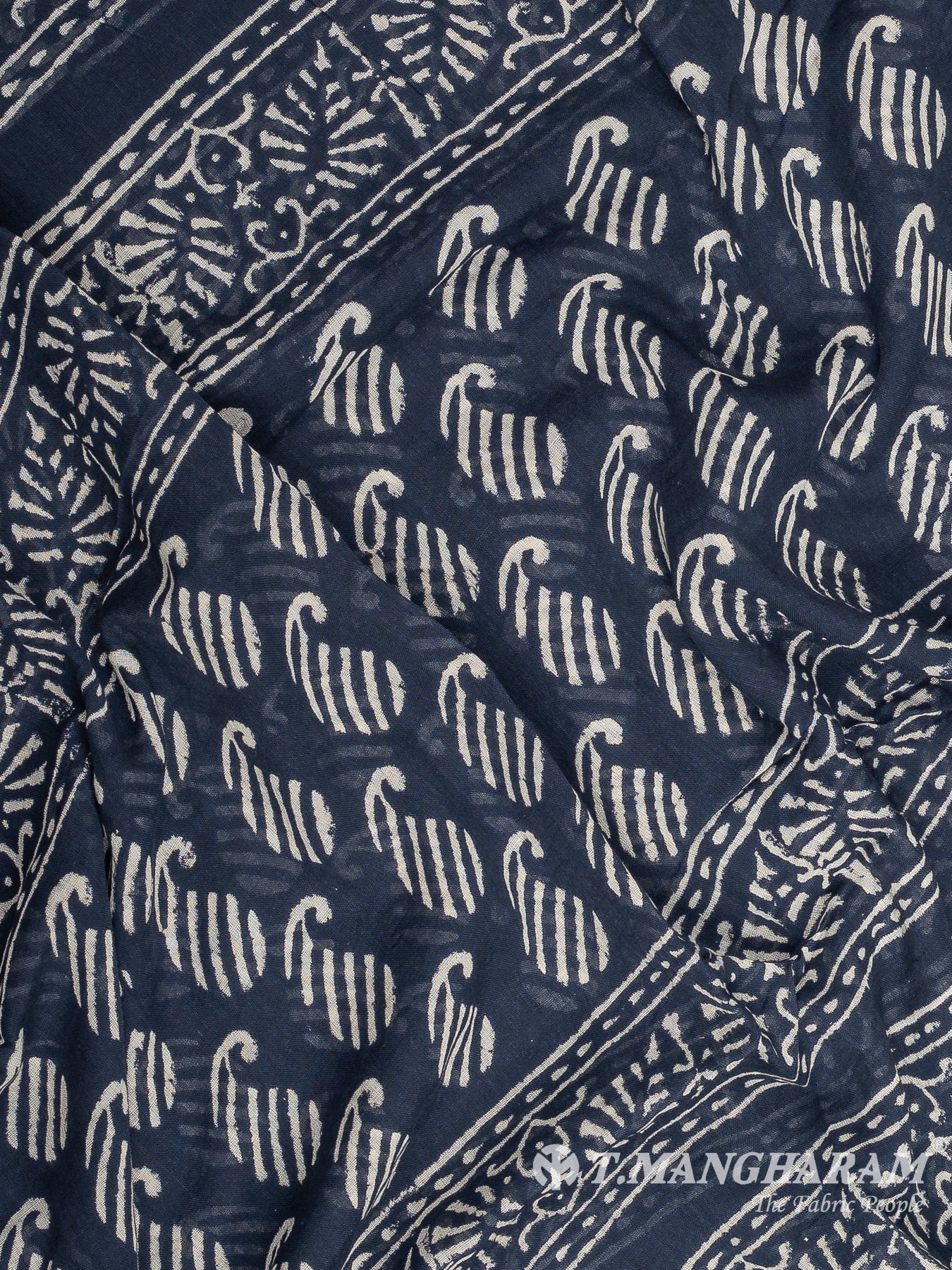 Blue Cotton Chudidhar Fabric Set - EH1854