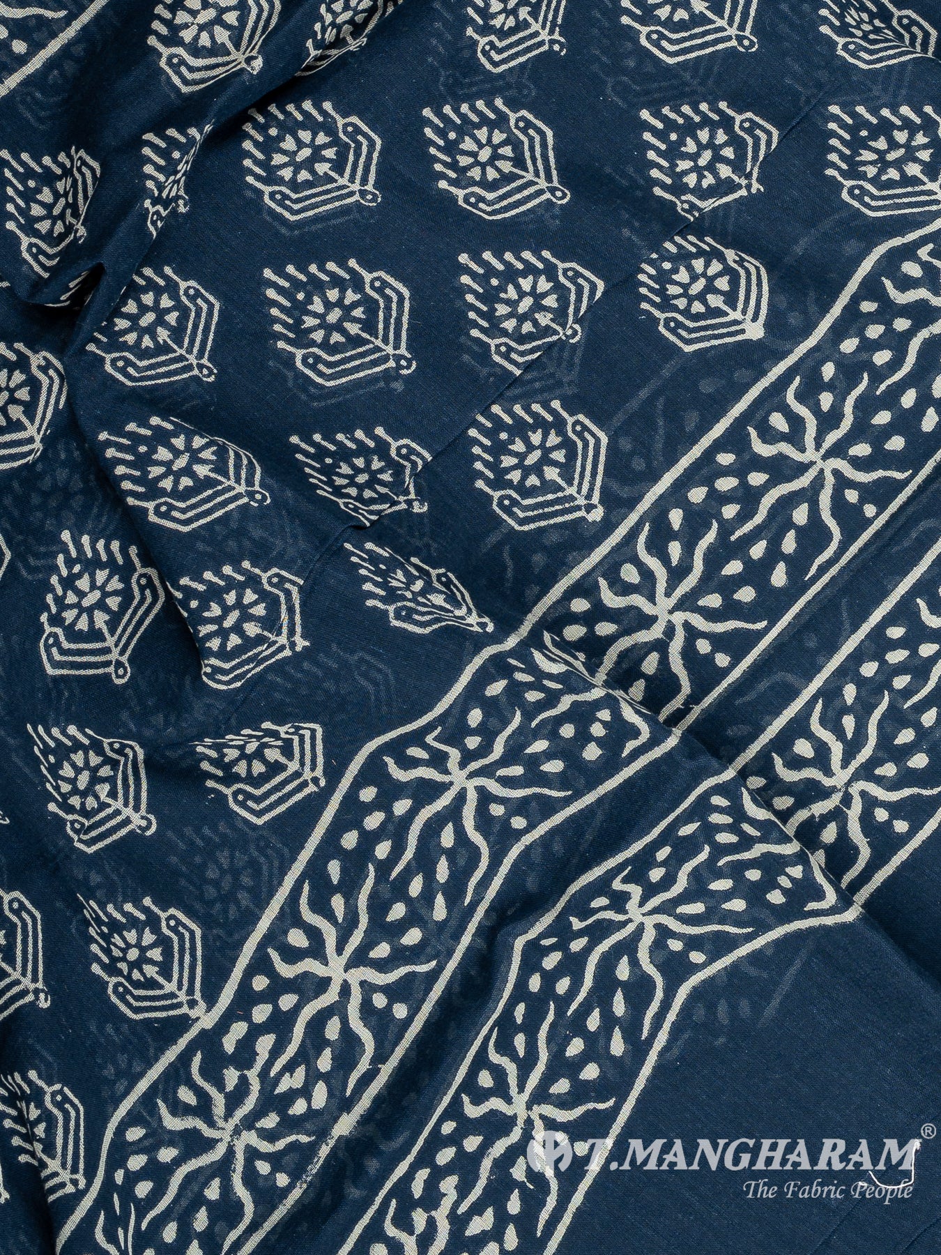 Blue Cotton Chudidhar Fabric Set - EH1855