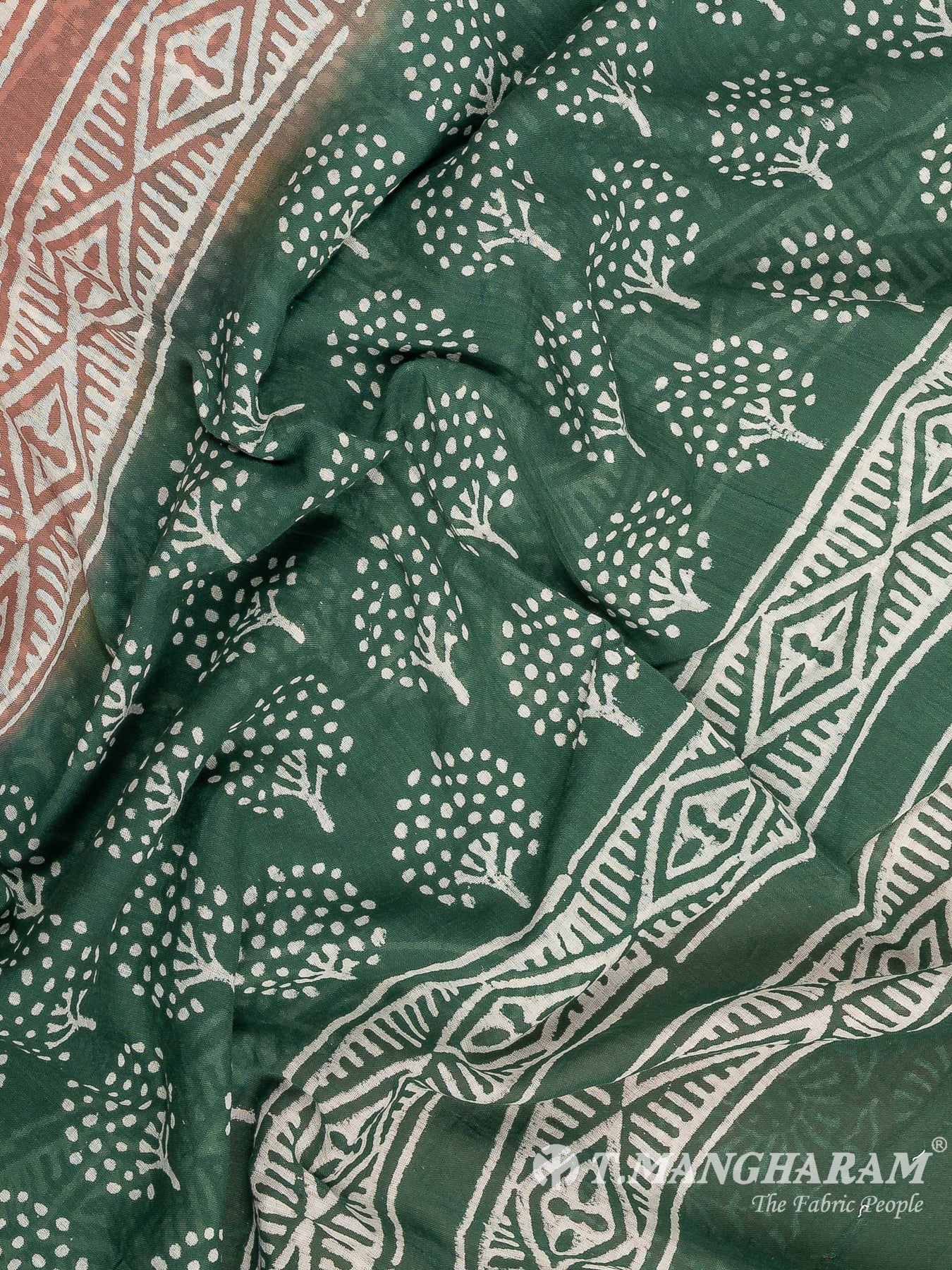 Green Cotton Chudidhar Fabric Set - EH1876