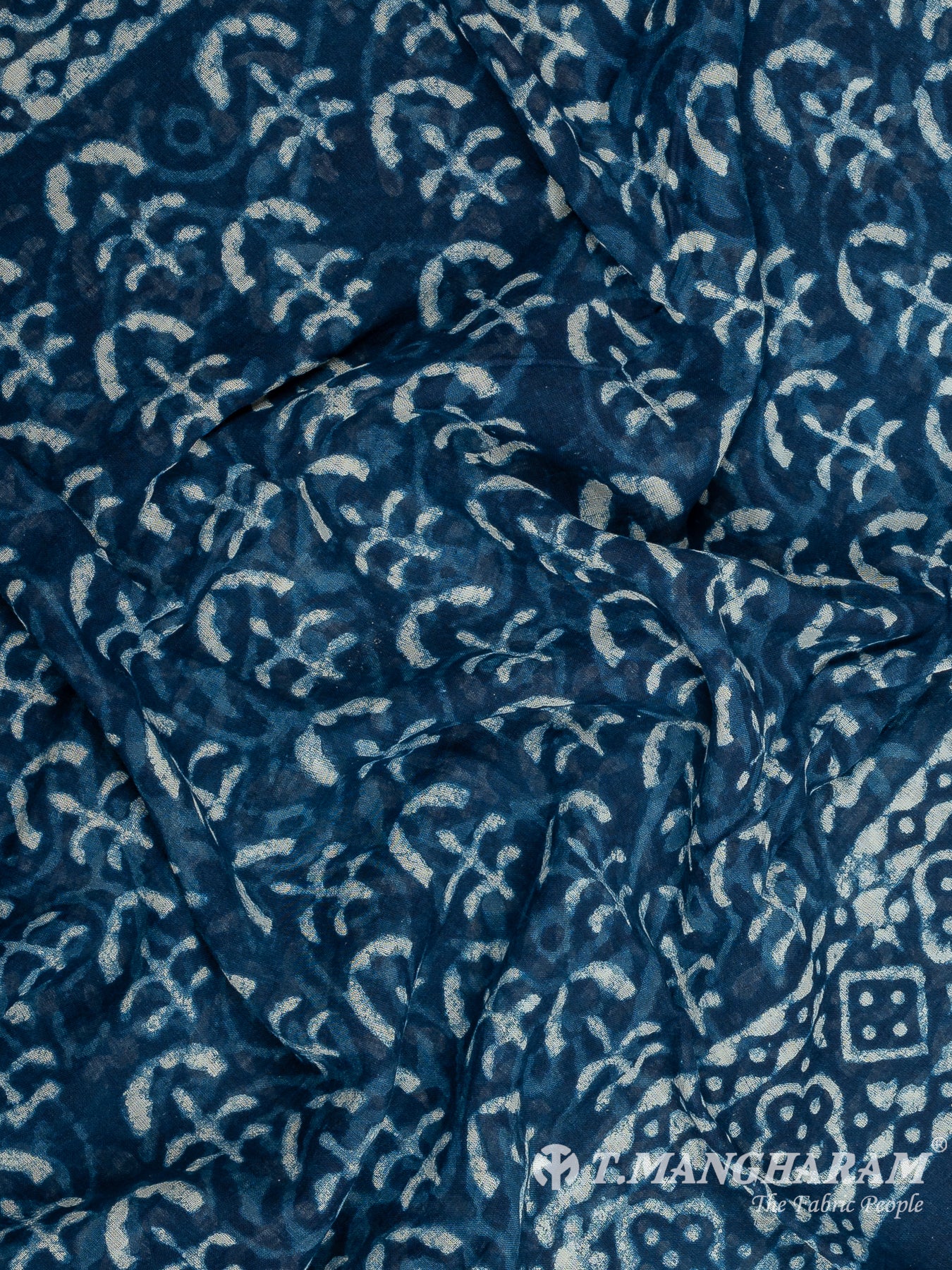 Blue Cotton Chudidhar Fabric Set - EH1877