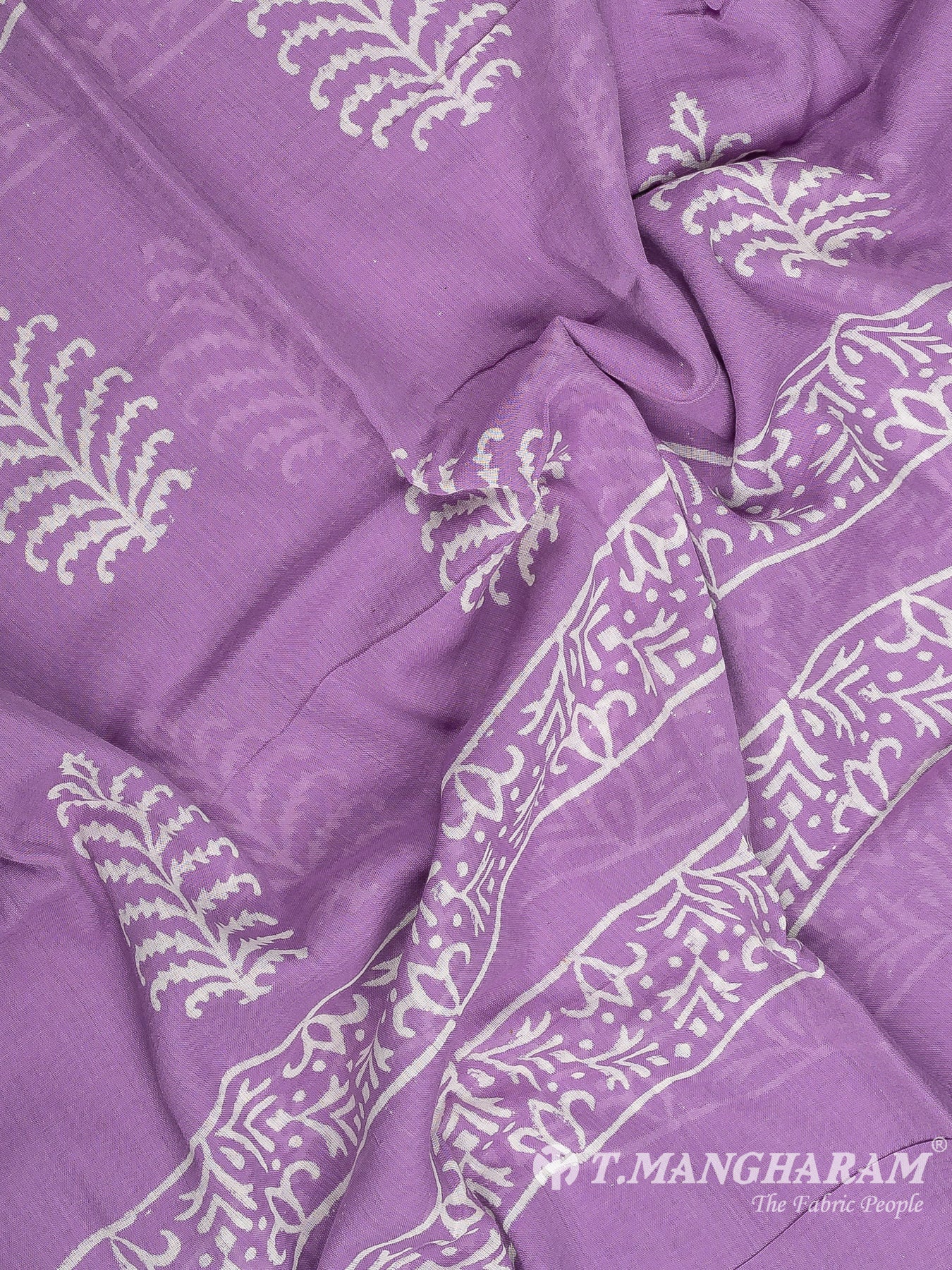 Violet Cotton Chudidhar Fabric Set - EH1856