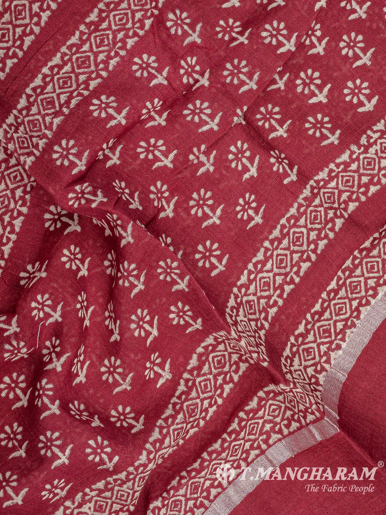 Pink Cotton Linen Chudidhar Fabric Set - EH1915