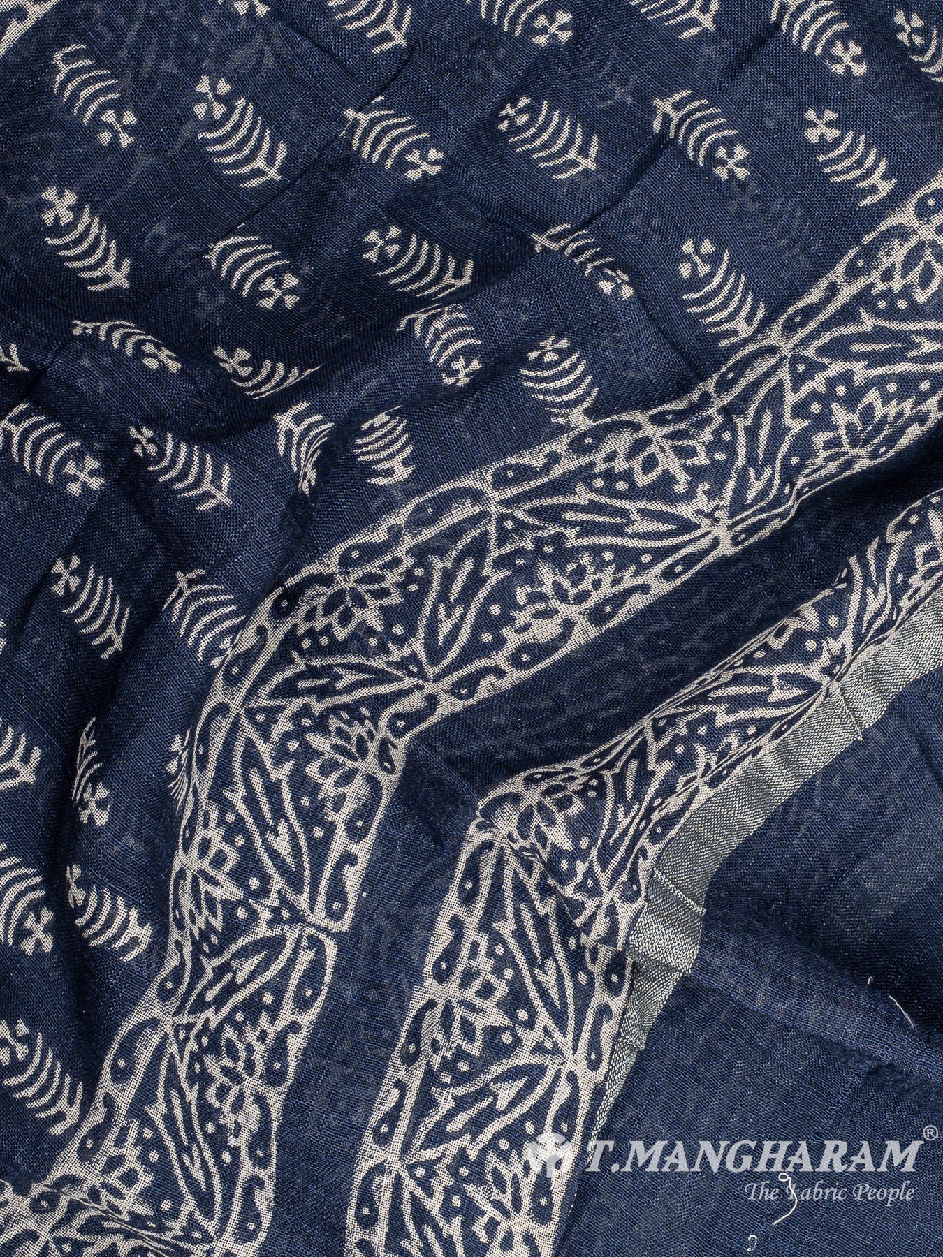 Blue Cotton Chudidhar Fabric Set - EH1921