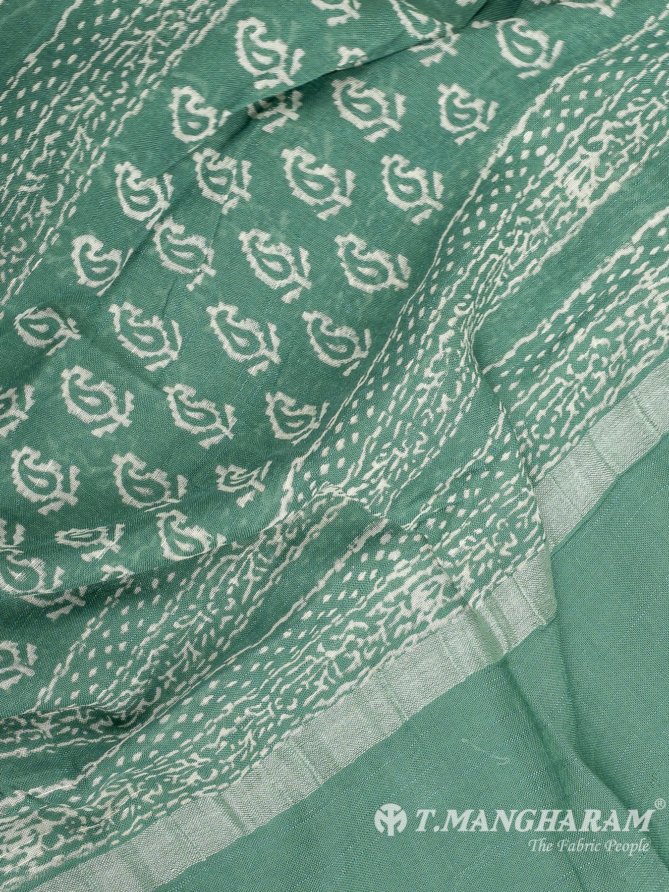Green Cotton Chudidhar Fabric Set - EH1919