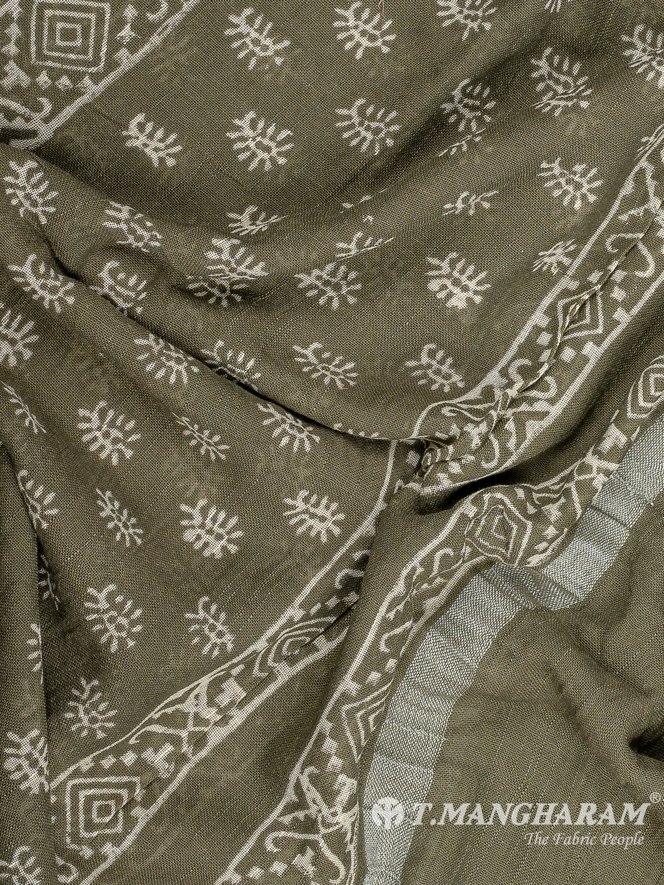Green Cotton Chudidhar Fabric Set - EH1916