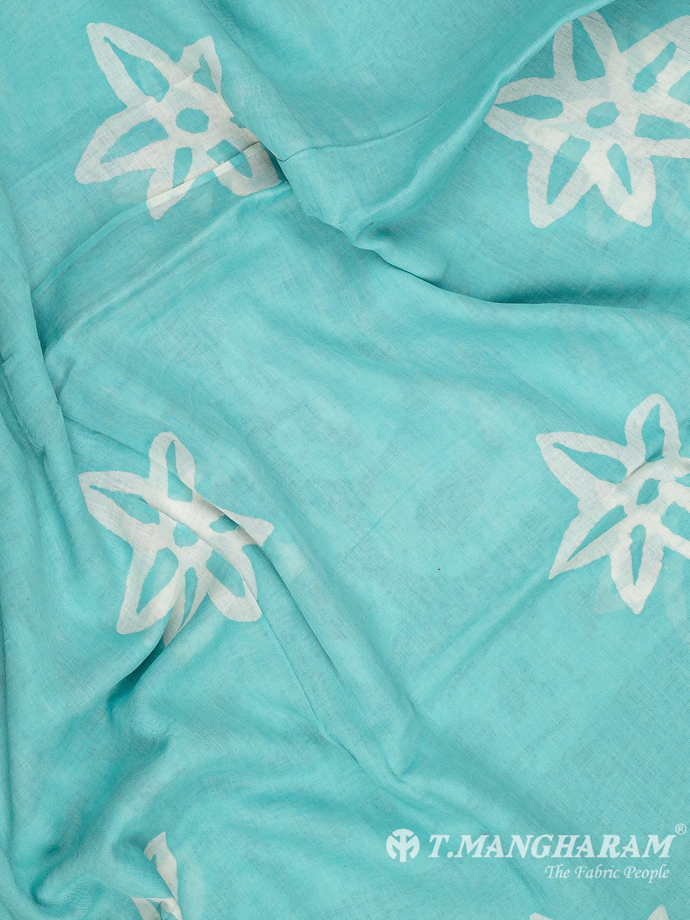 Blue Cotton Chudidhar Fabric Set - EH1870
