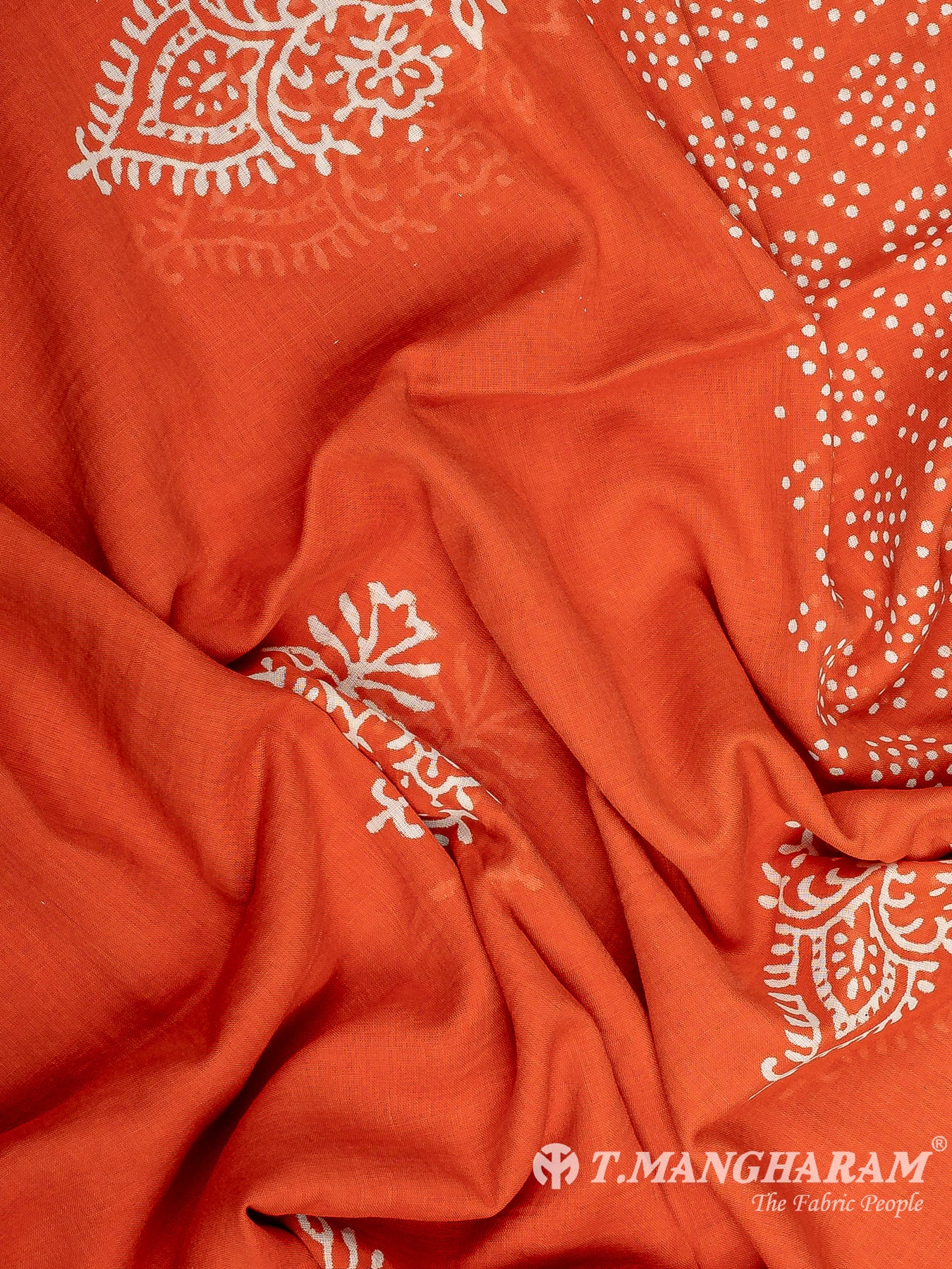 Orange Cotton Chudidhar Fabric Set - EH1859
