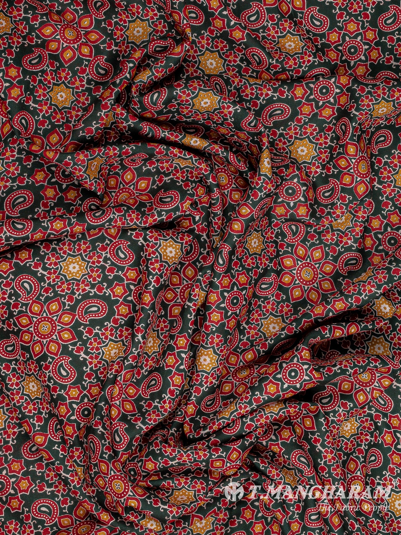 Black Rayon Cotton Fabric - EB9259