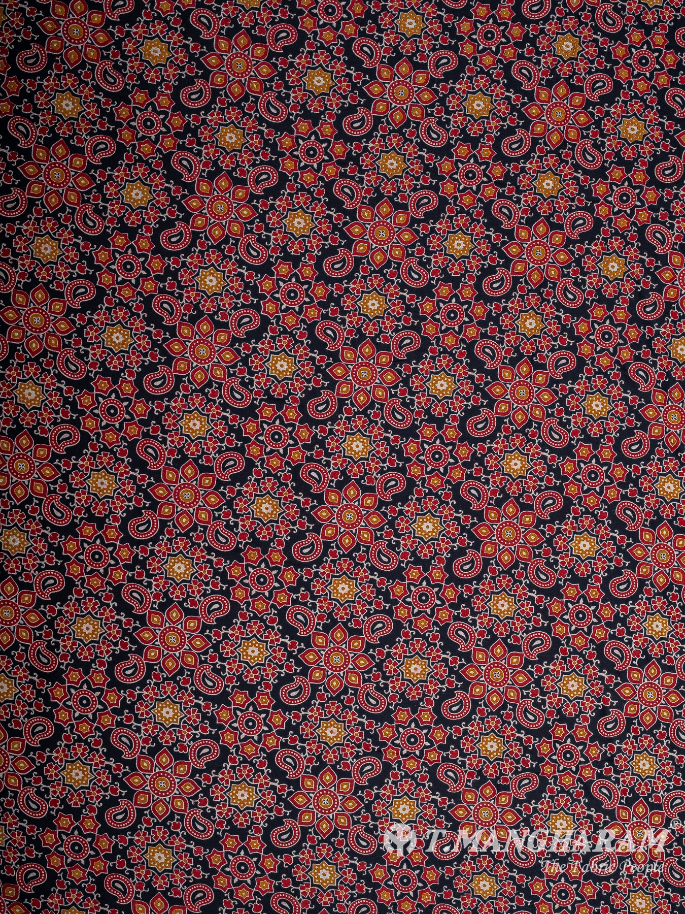 Black Rayon Cotton Fabric - EB9261
