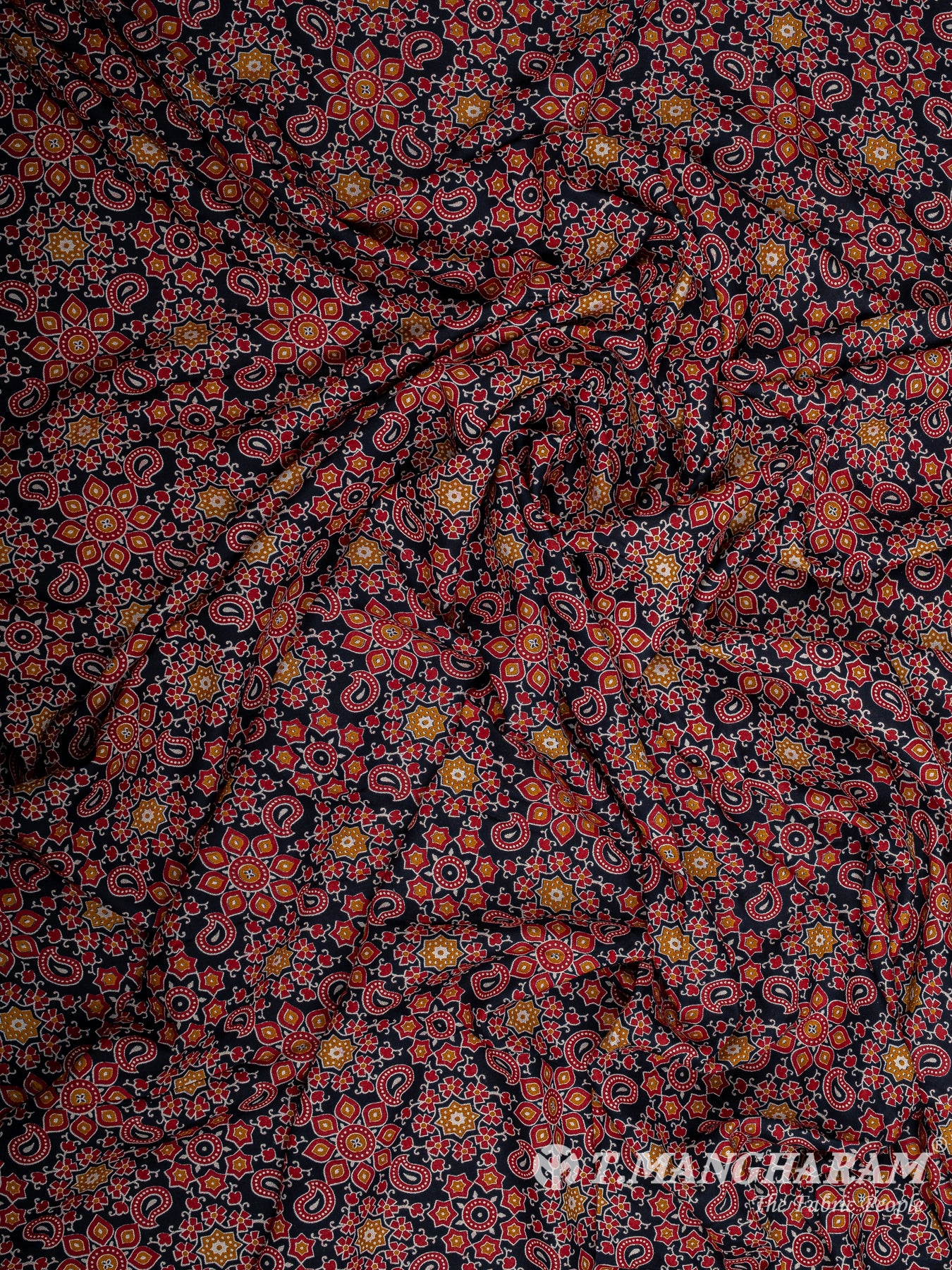 Black Rayon Cotton Fabric - EB9261