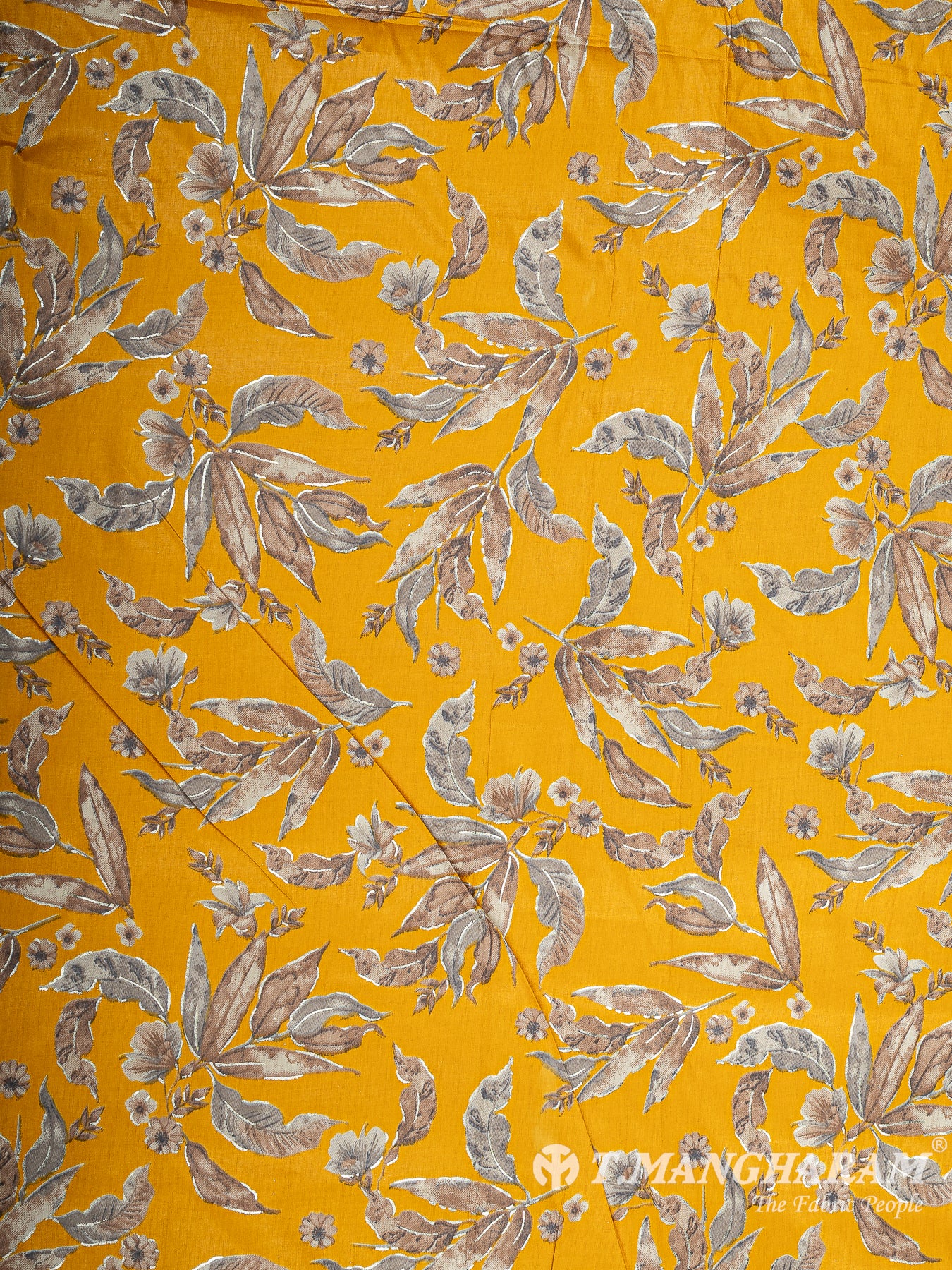 Yellow Satin Cotton Fabric - EB9283