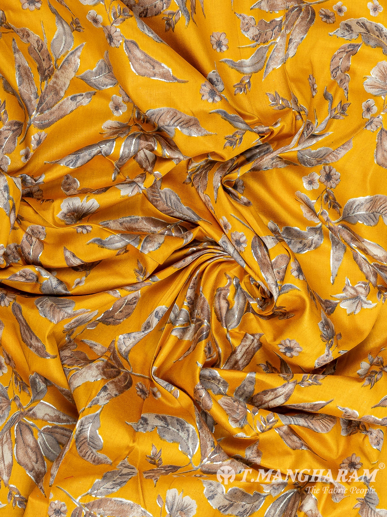 Yellow Satin Cotton Fabric - EB9283