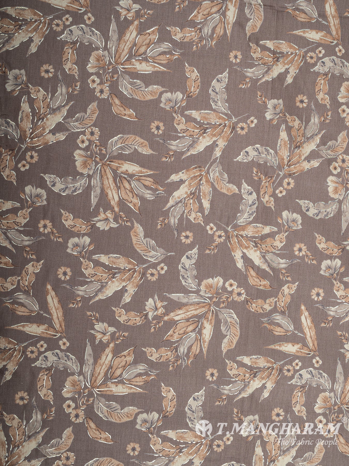 Brown Satin Cotton Fabric - EB9281