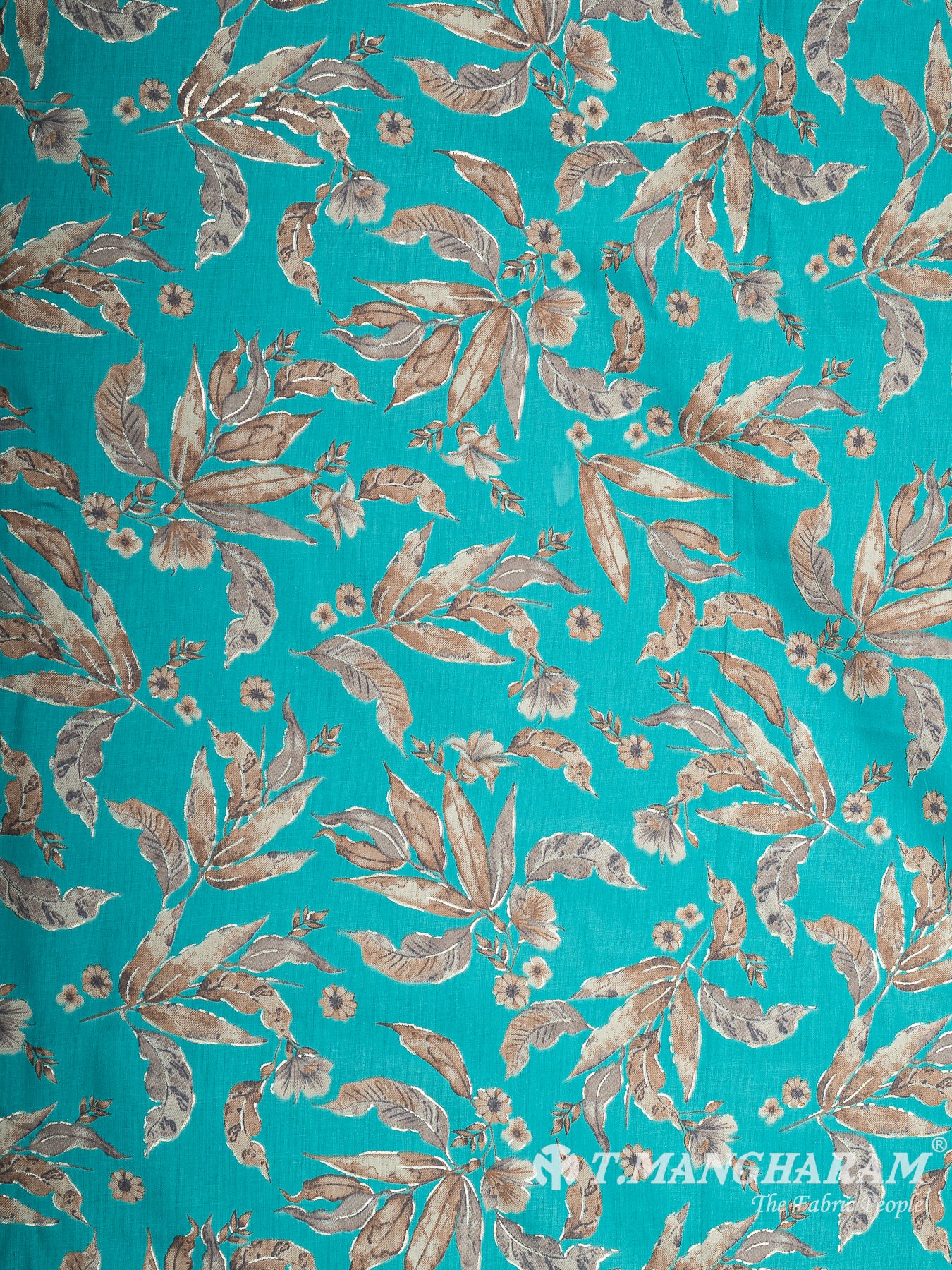 Blue Satin Cotton Fabric - EB9282