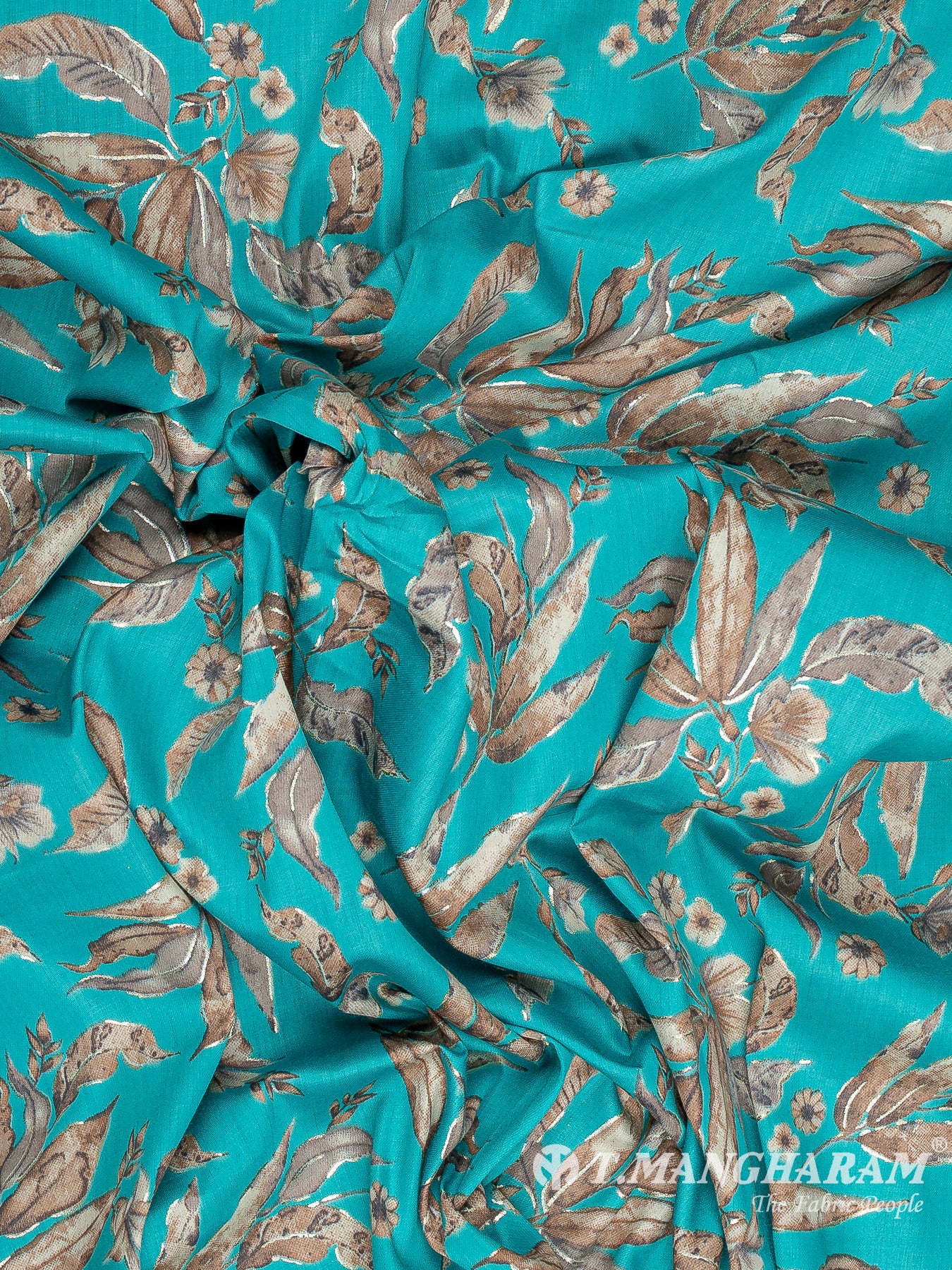 Blue Satin Cotton Fabric - EB9282