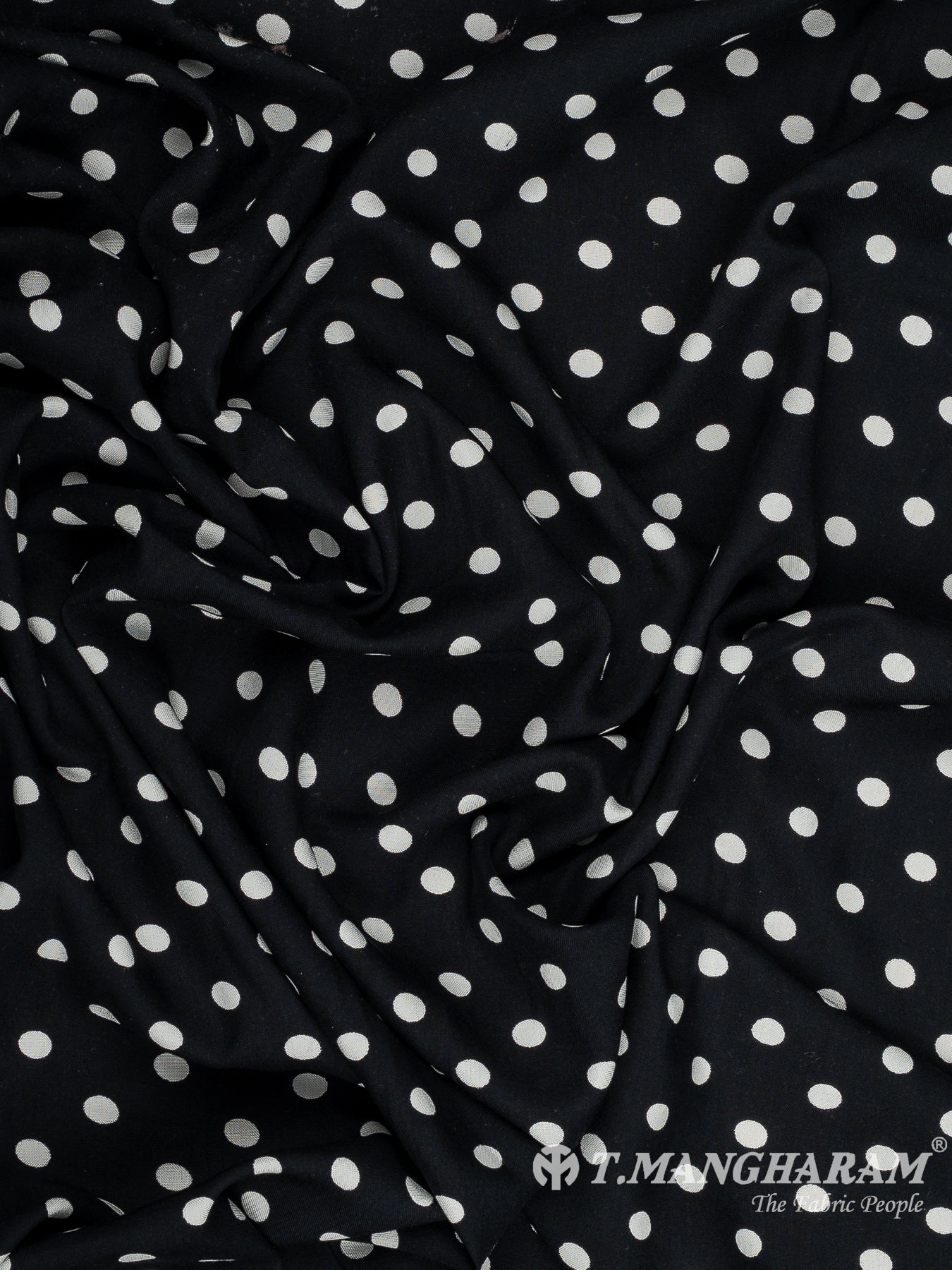 Black Cotton Rayon Fabric - EB9280