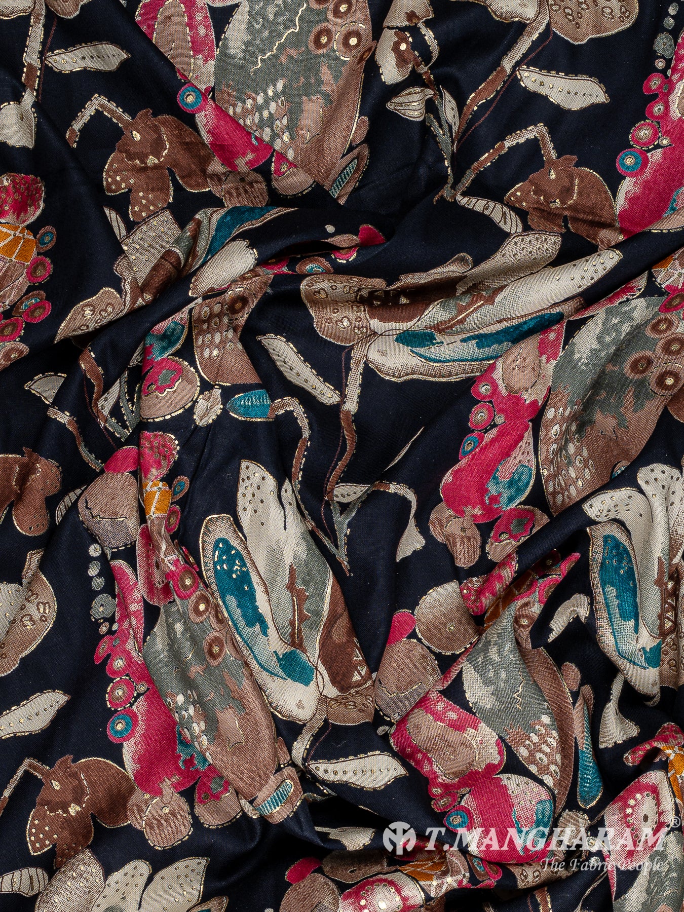 Blue Rayon Cotton Fabric - EB9271