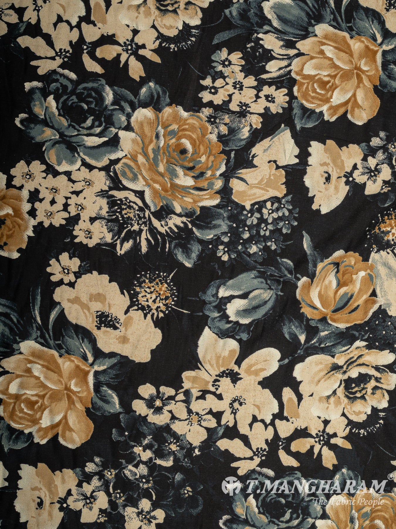Black Rayon Cotton Fabric - EB9300