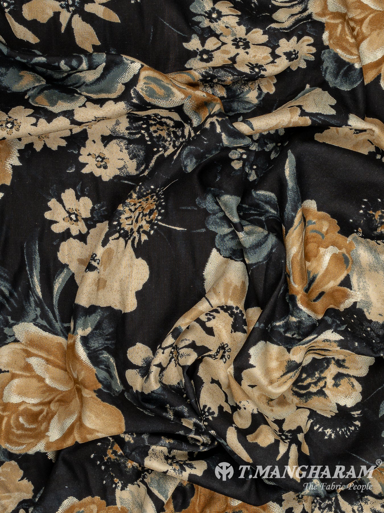 Black Rayon Cotton Fabric - EB9300