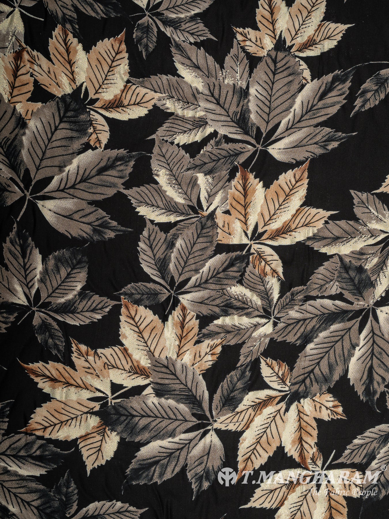 Black Rayon Cotton Fabric - EB9273