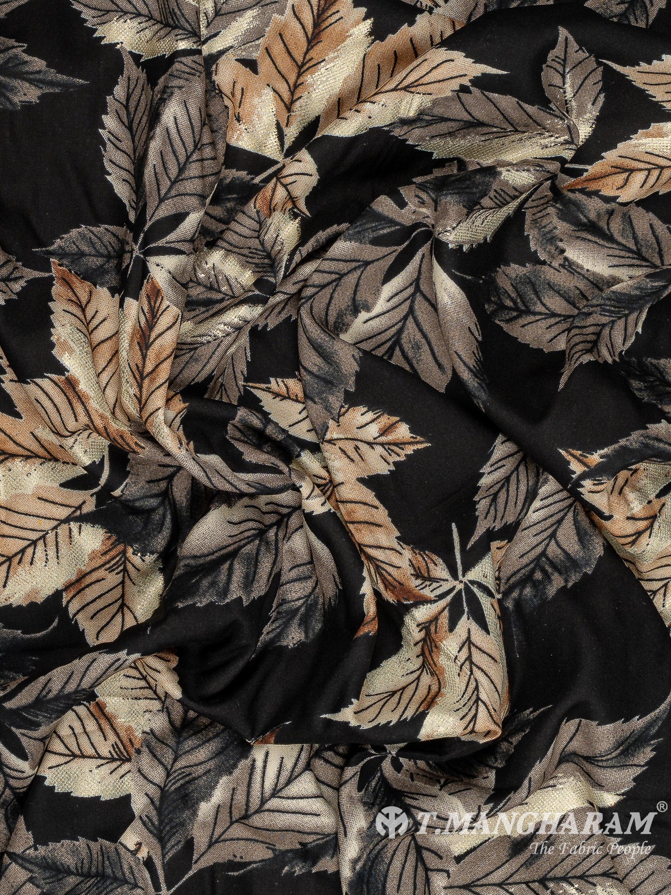 Black Rayon Cotton Fabric - EB9273