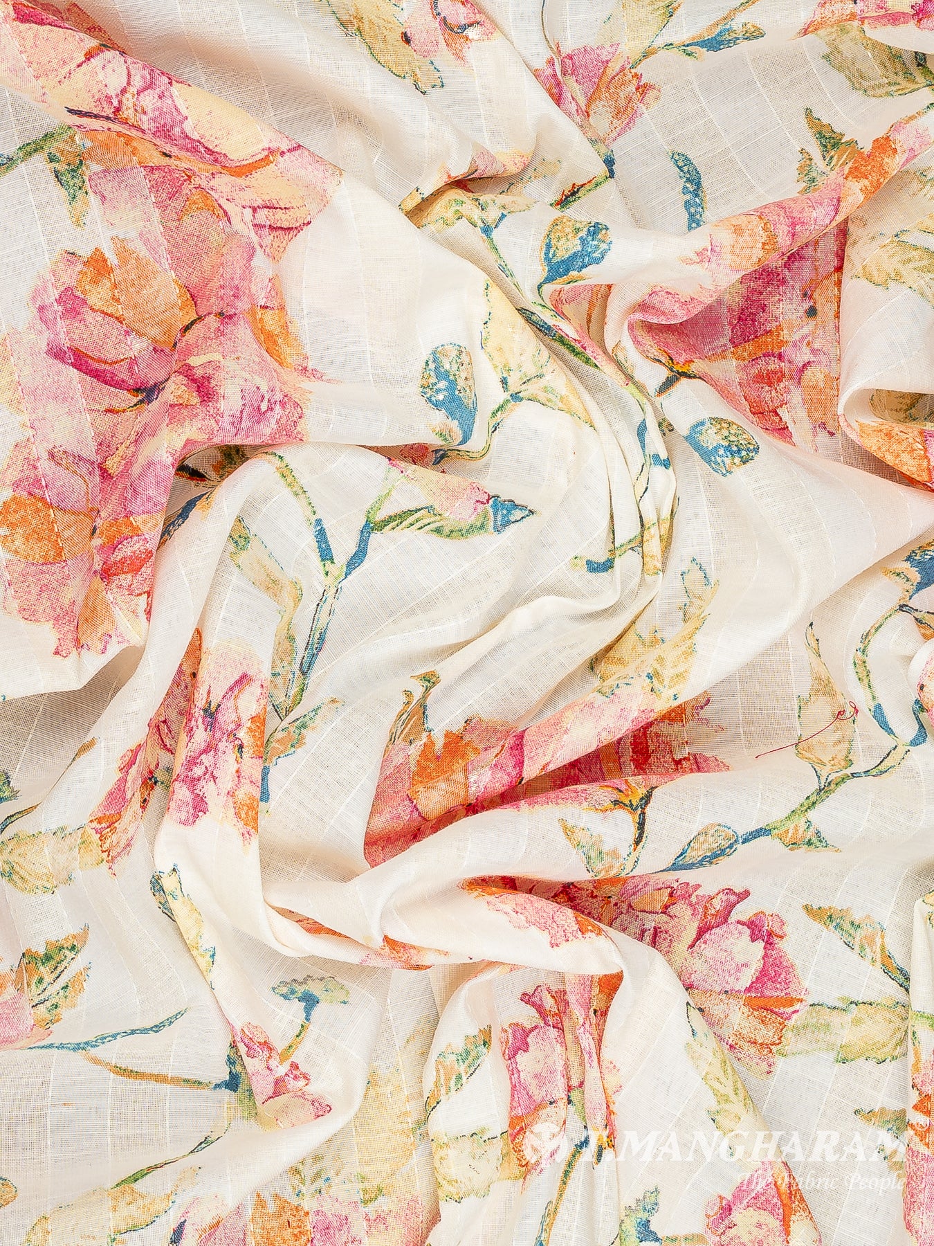 Cream Linen Cotton Fabric - EB9288