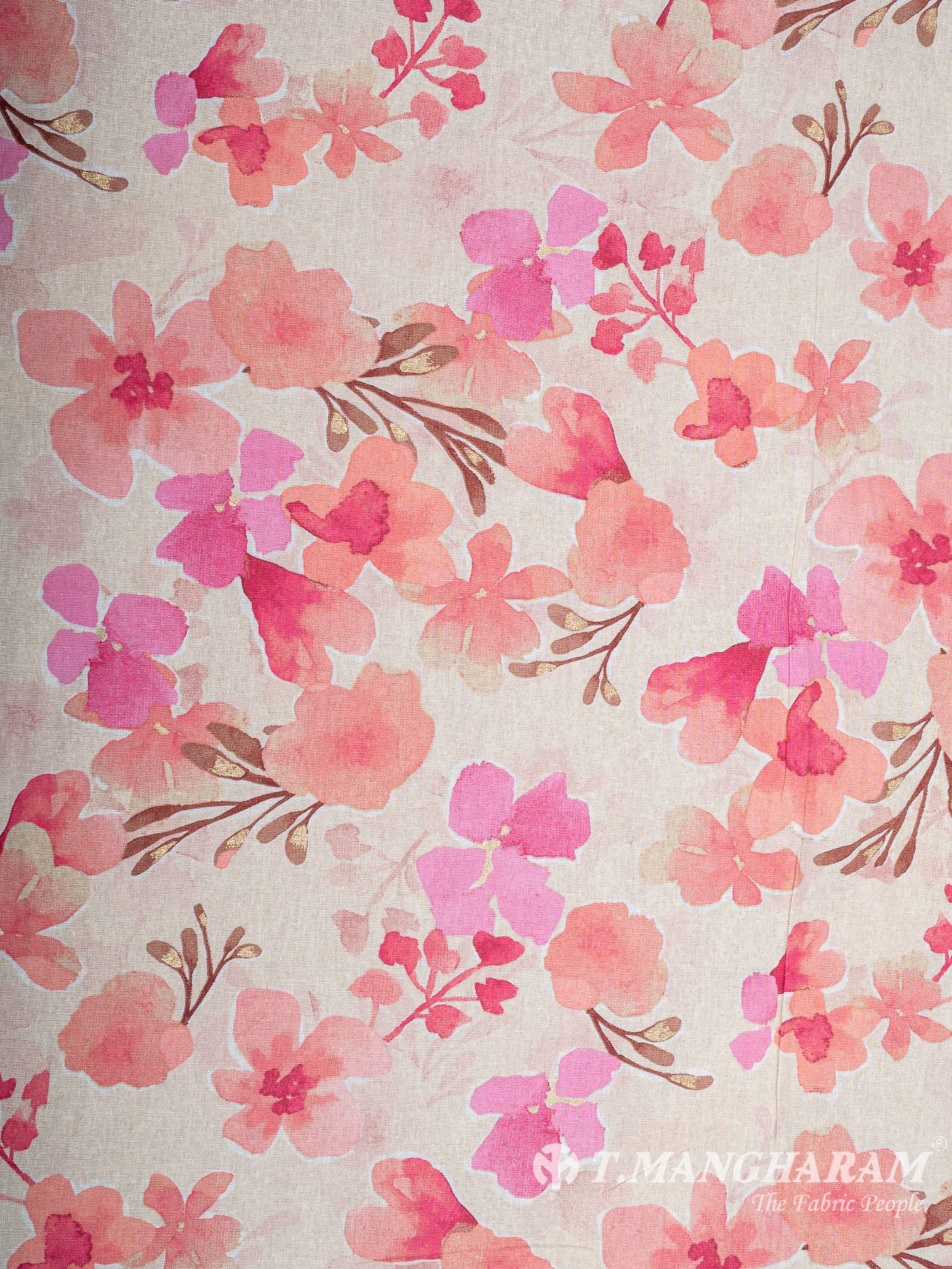 Cream Linen Cotton Fabric - EB9290