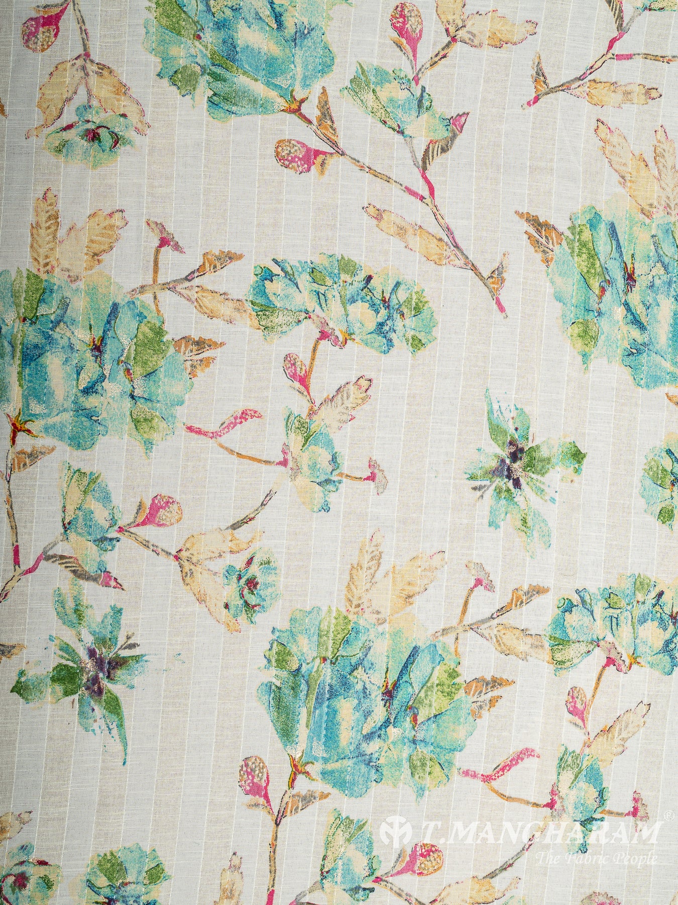Cream Rayon Cotton Fabric - EB9287