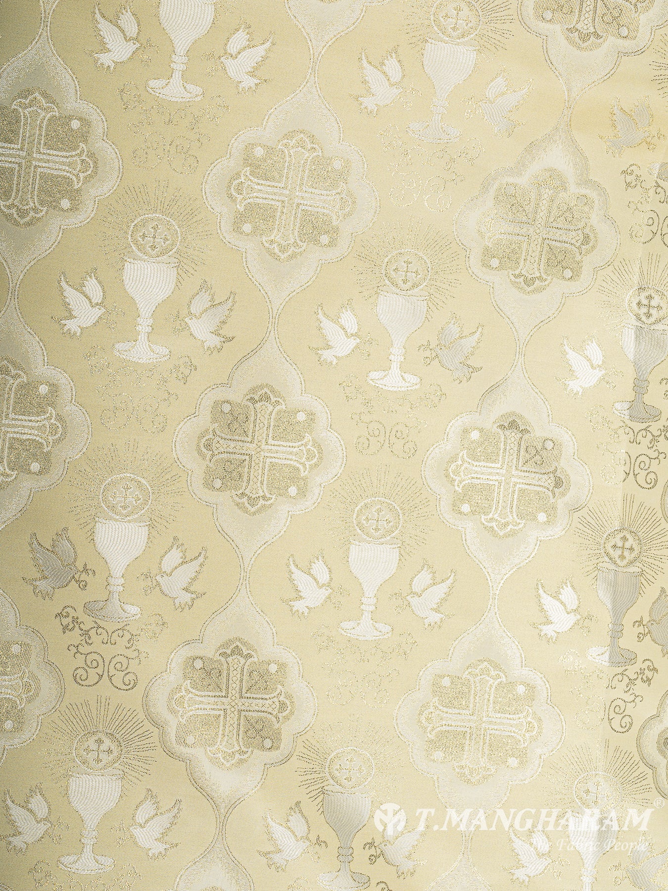 Yellow Brocade Fabric - EB9414