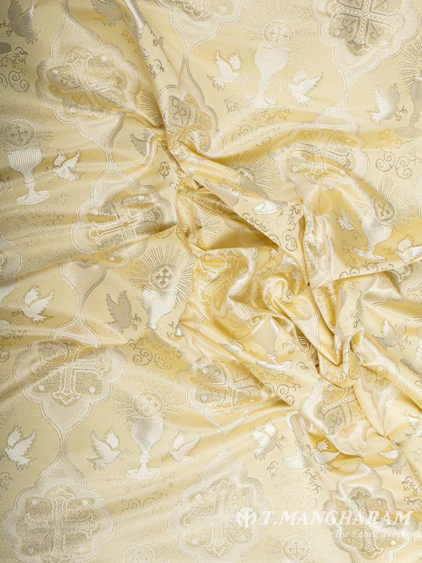 Yellow Brocade Fabric - EB9414