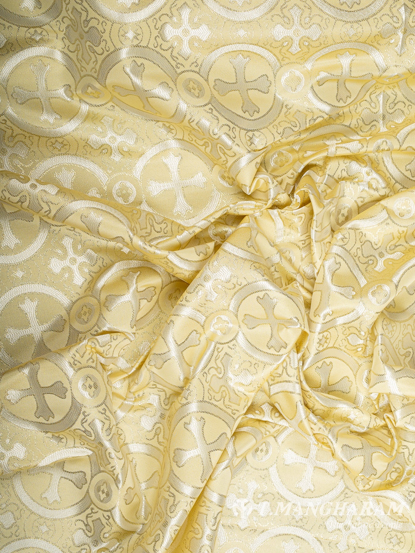 Yellow Brocade Fabric - EB9417