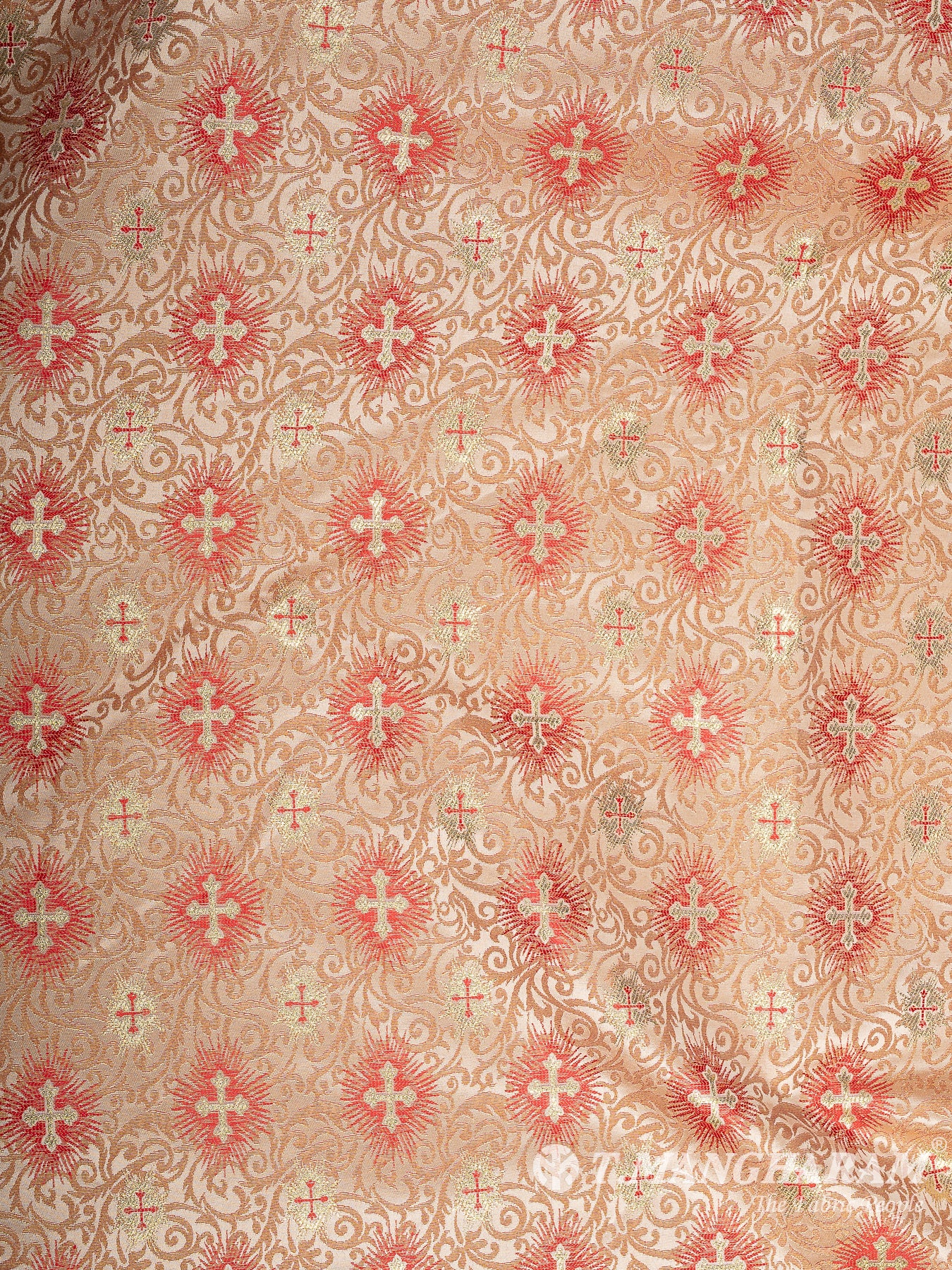 Beige Brocade Fabric - EB9415
